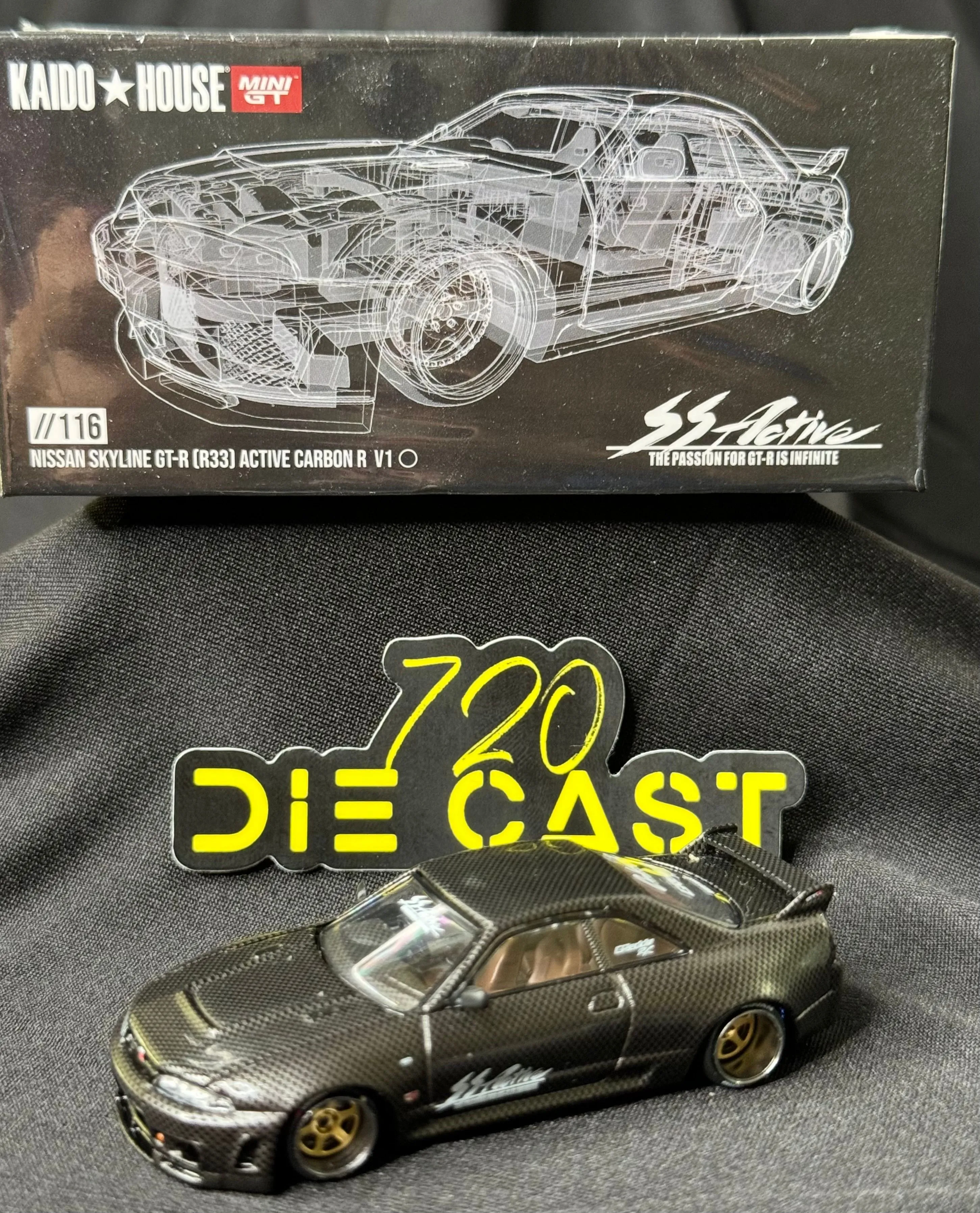 KAIDO HOUSE MINI GT Nissan Skyline GT-R (R33) Active Carbon