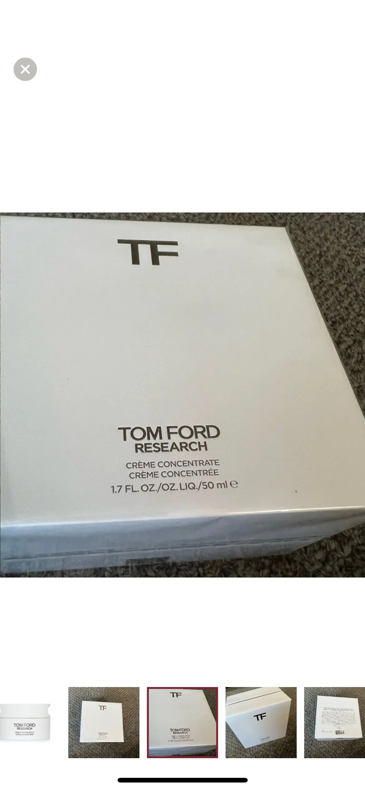 TOM FORD RESEARCH top CREME CONCENTRATE - 1.7fl oz/50ml NEW IN BOX With Receipt