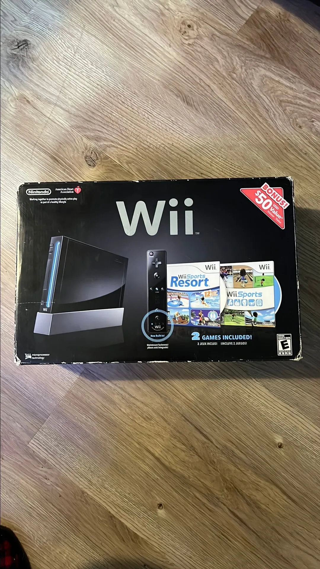 Black Nintendo hot Wii console - with Original Box