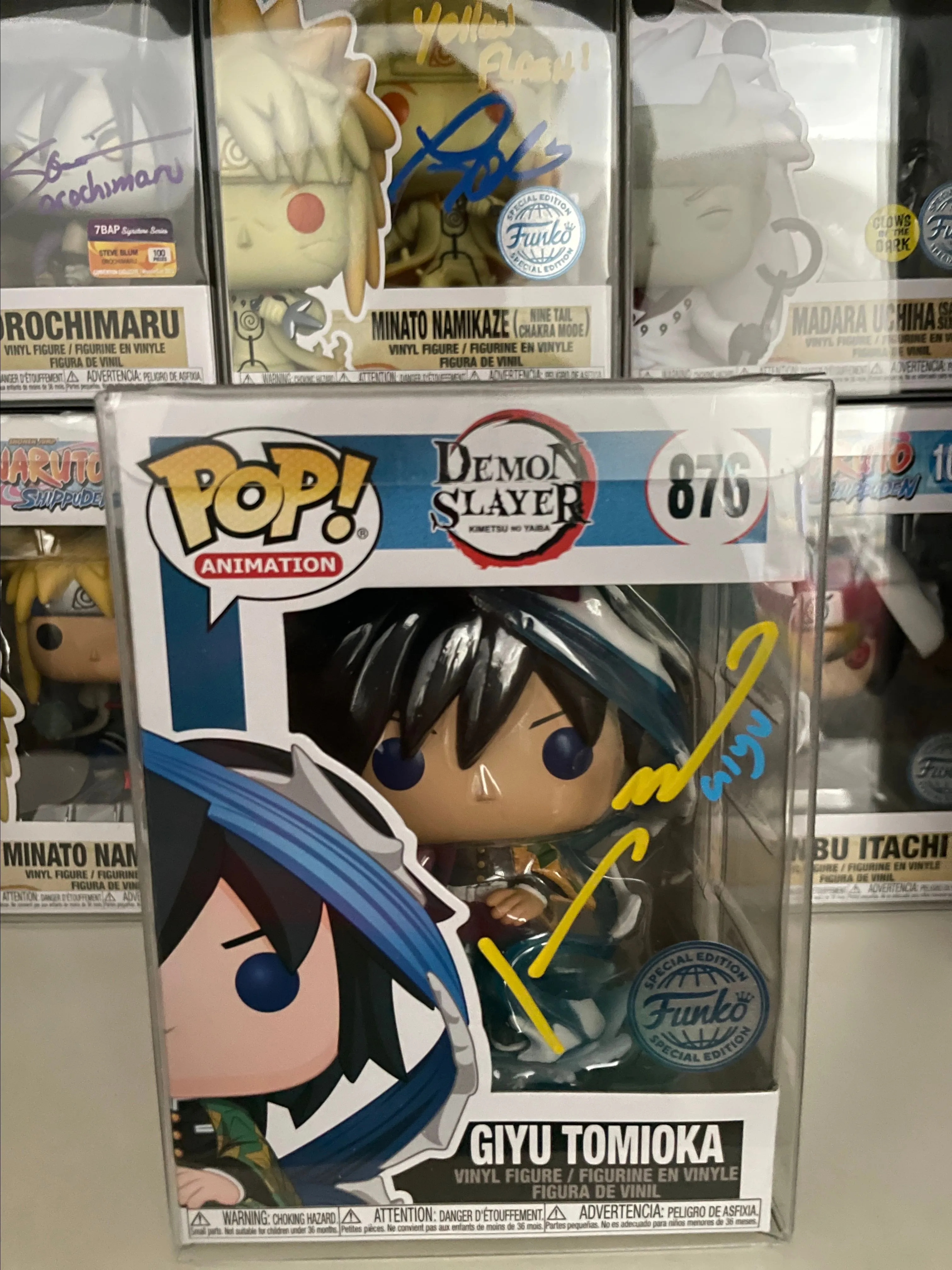 Demon outlet slayer Giyu 876 signed pop with PSA