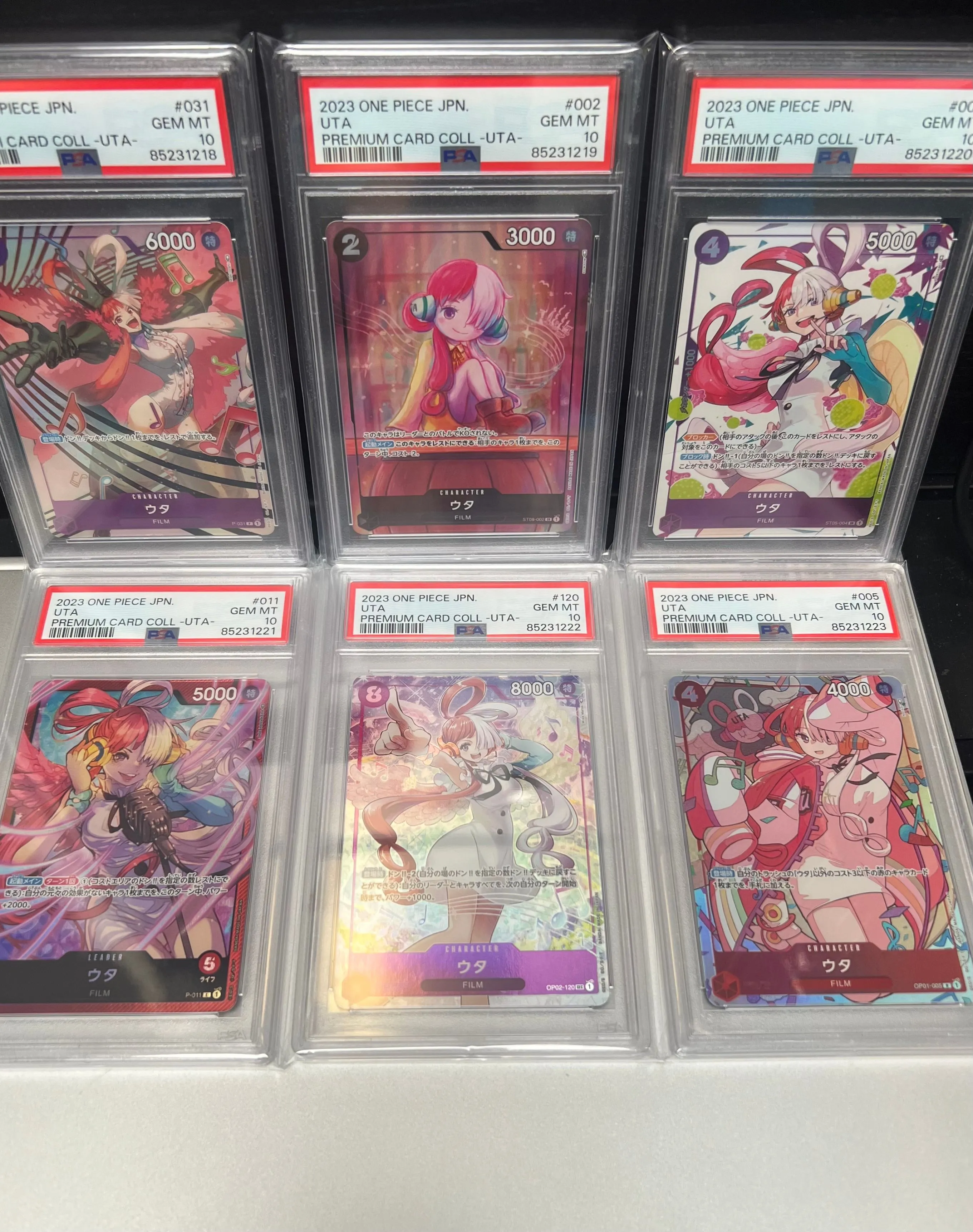2023 ONE PIECE JPN UTA PSA カードセット SHOP PSA10 UTA OP05 ONE PIECE JAPANESE AWAKENING OF THE NEW