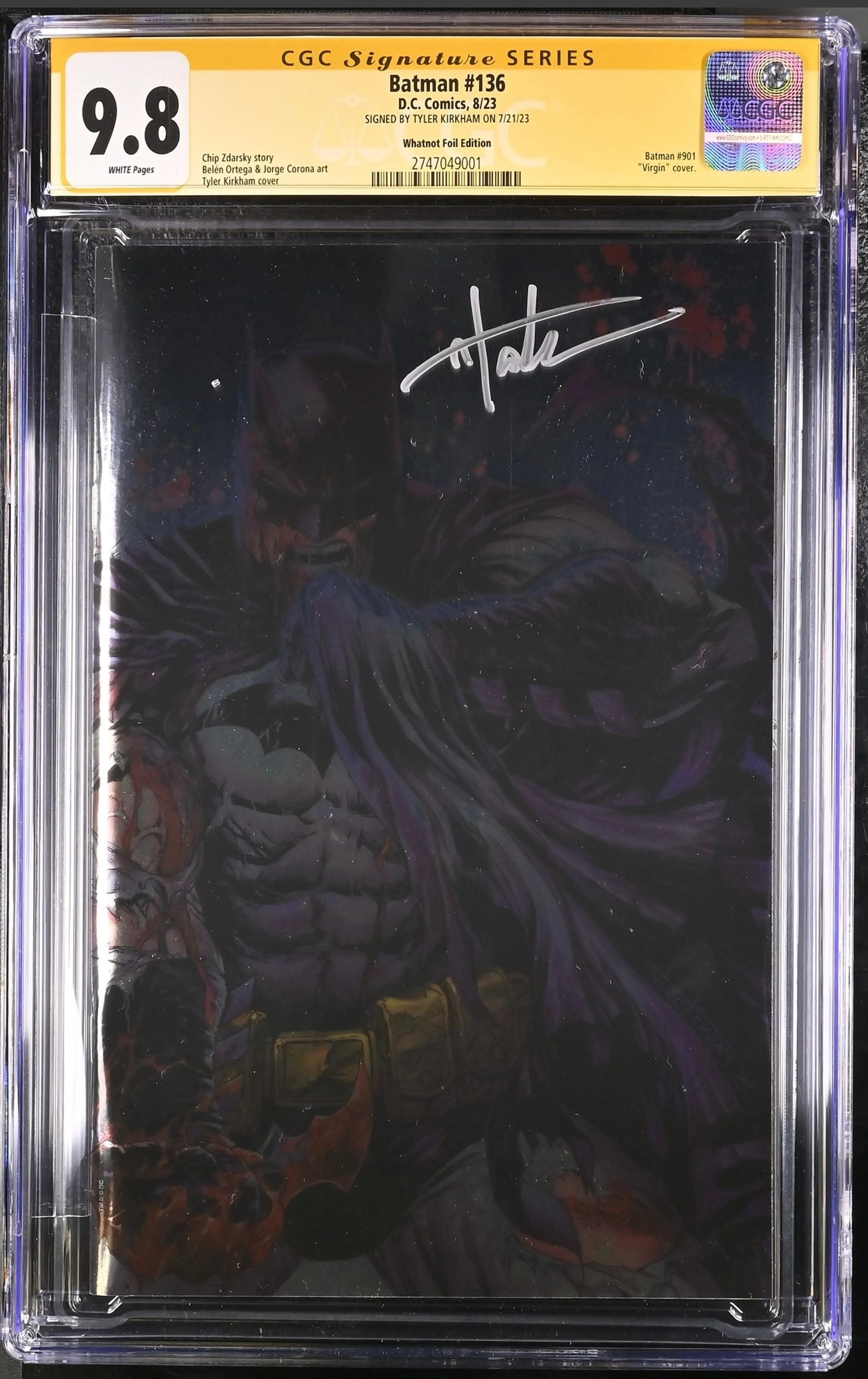 Batman #136 Tyler Kirkham Battle Damage Virgin Variant SDCC deals Whatnot