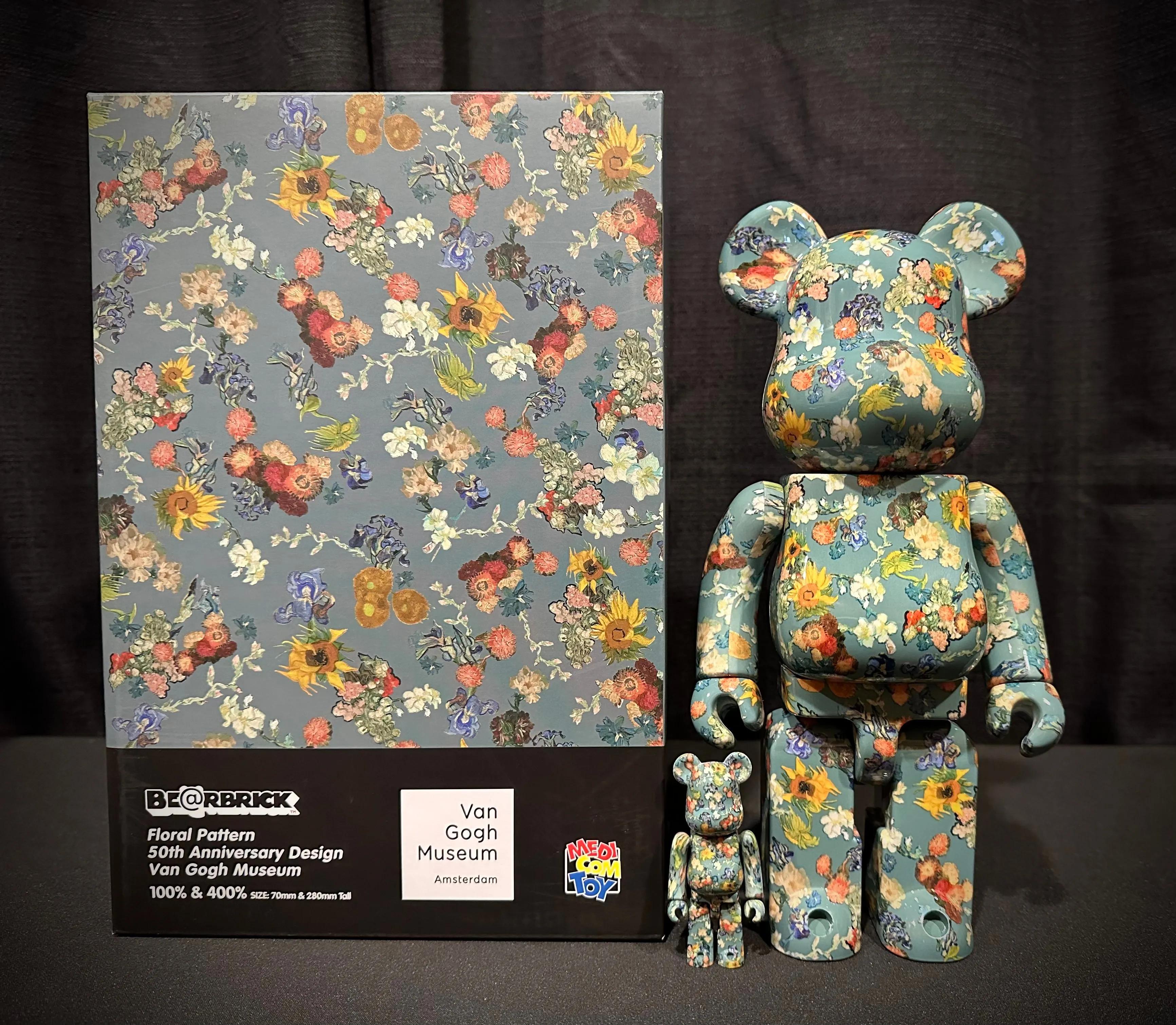 BE@RBRICK × Van Gogh Floral Pattern 50th Bearbrick x Van Gogh Museum Floral Pattern 50th Anniversary 100