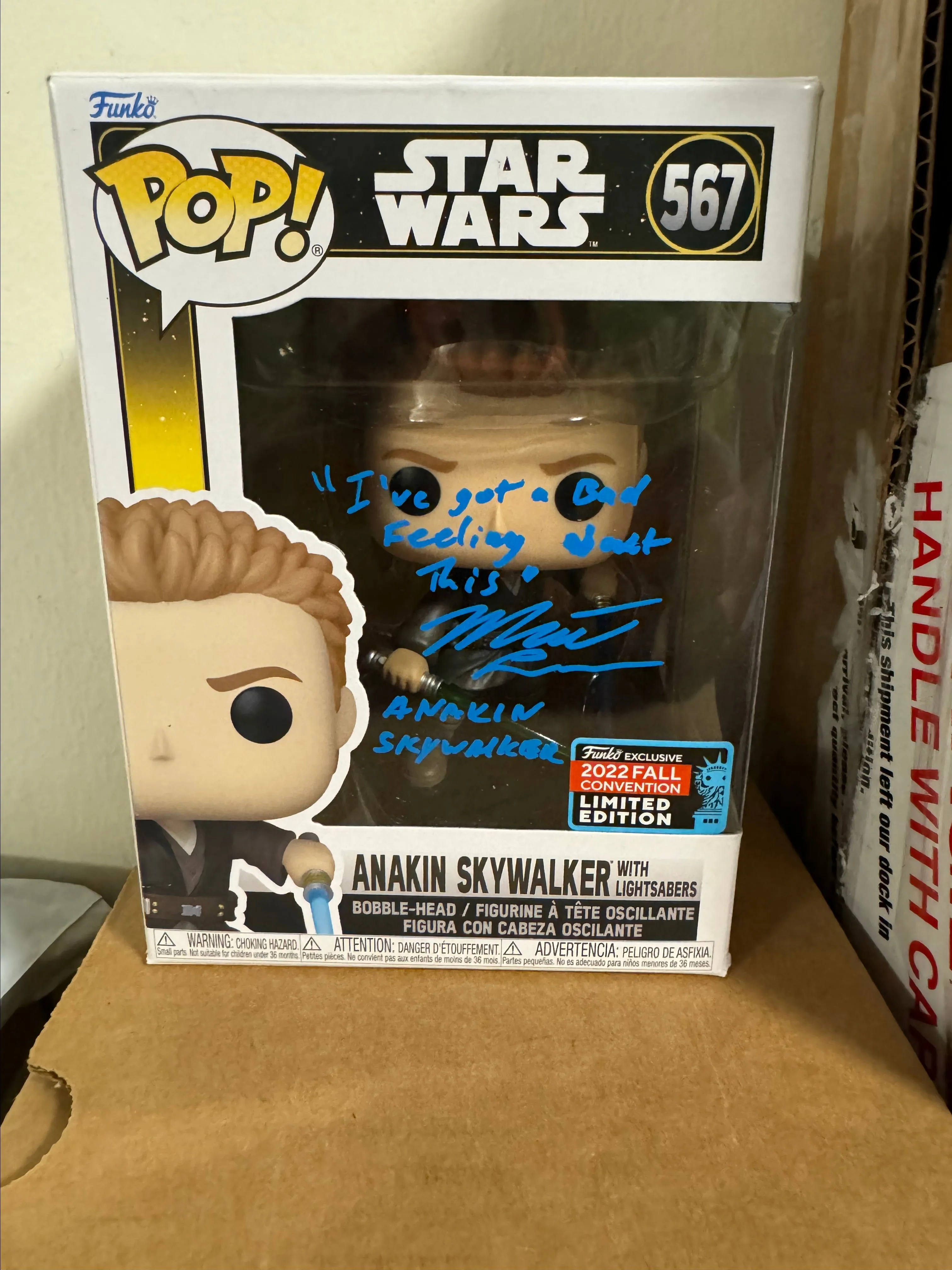 NYCC ANAKIN SKWALKER FUNKO cheapest POP CON STICKER