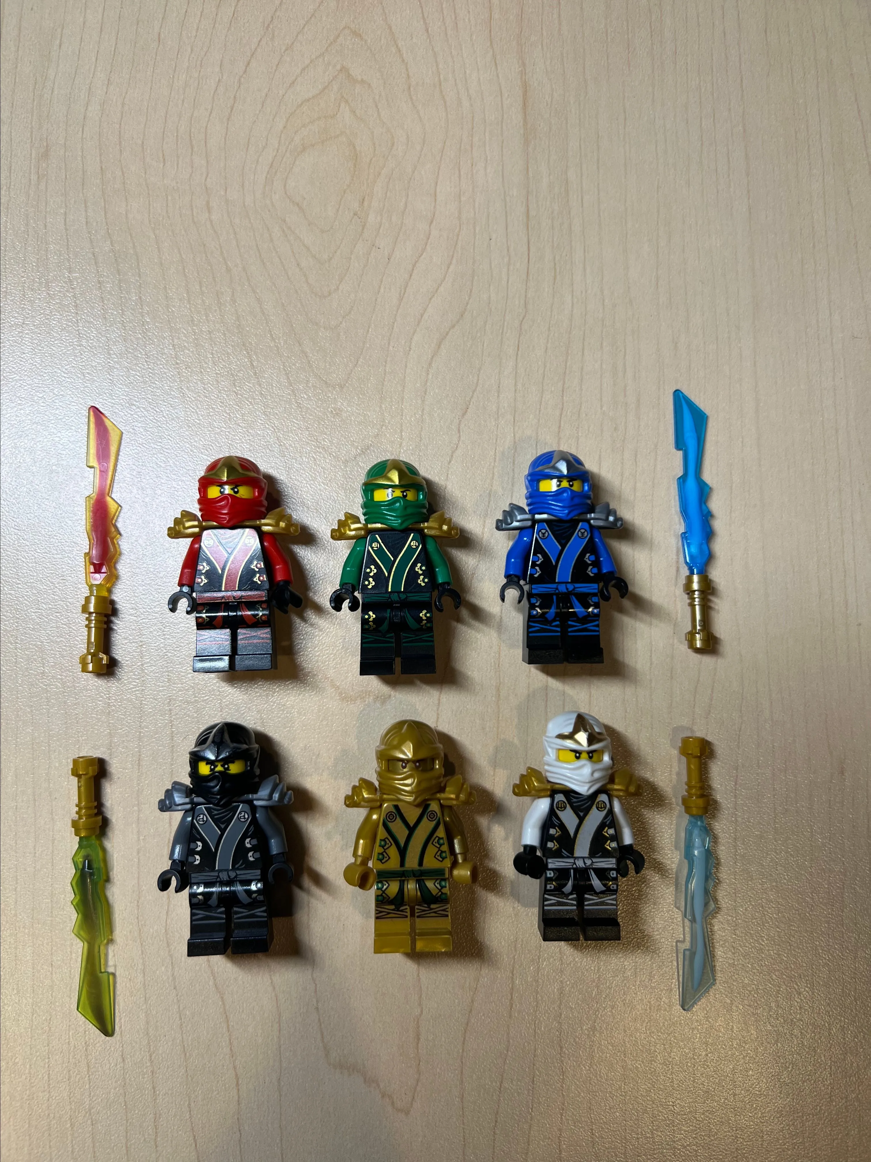 Store NINJAGO Final Battle Kimono Ninjas Lot of 7 Kai Jay Cole Lloyd w/ Katanas!