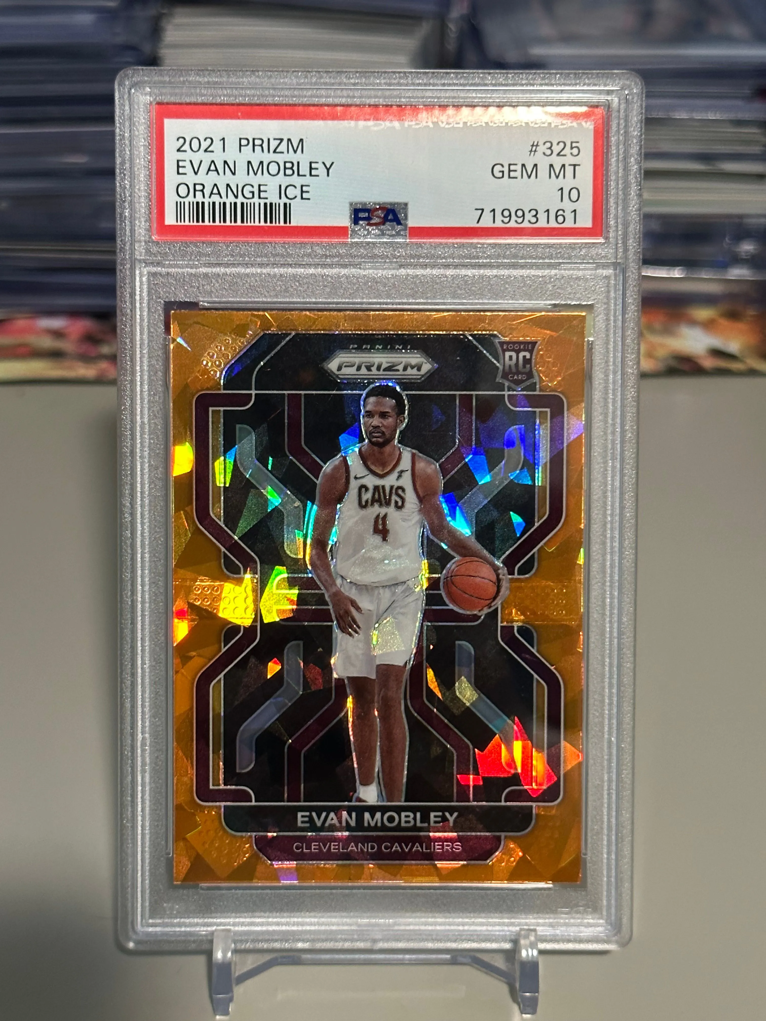 2021 Panini Prizm Draft Picks Evan Mobley Orange Ice authentic PSA 10