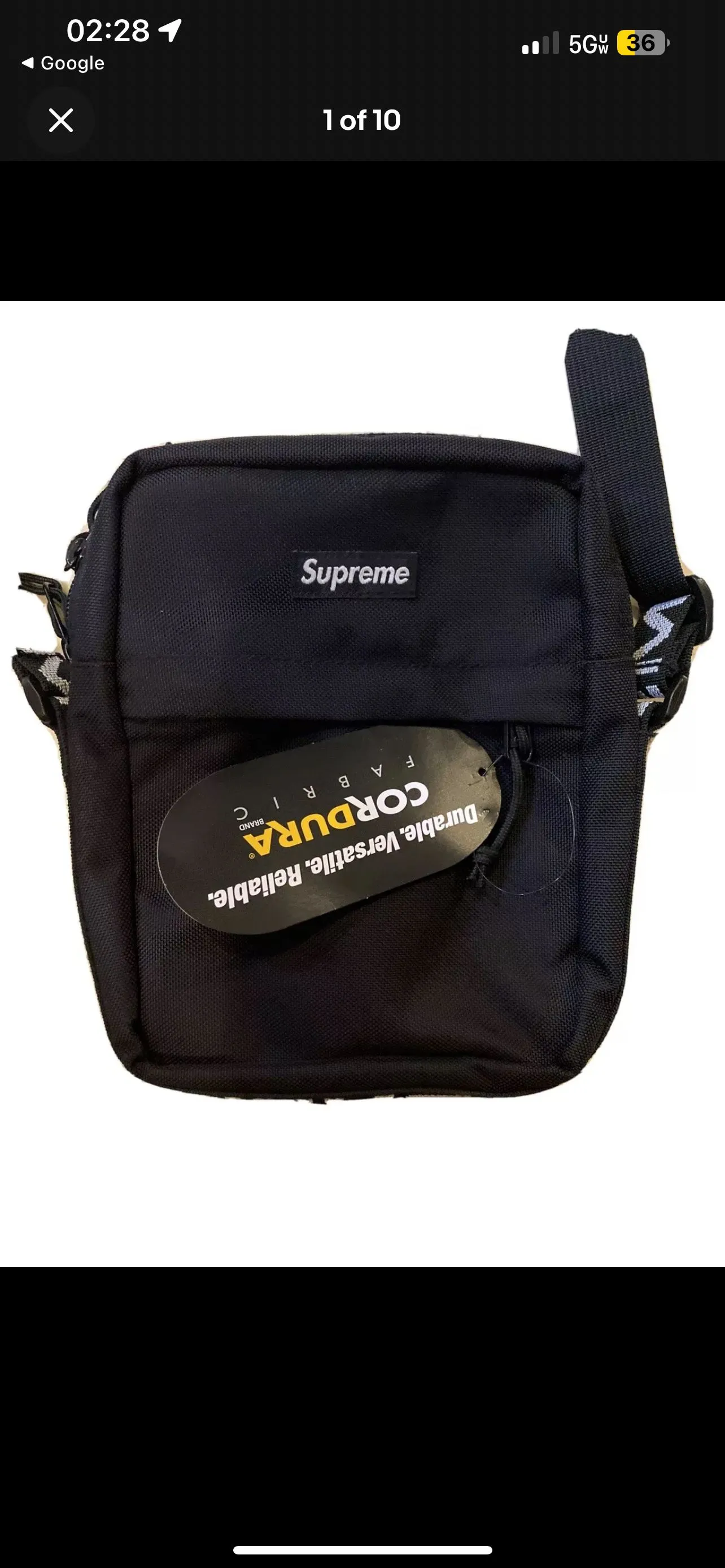 Supreme SS18 Shoulder Bag Black Cordura Fabric Whatnot Buy Sell Go Live