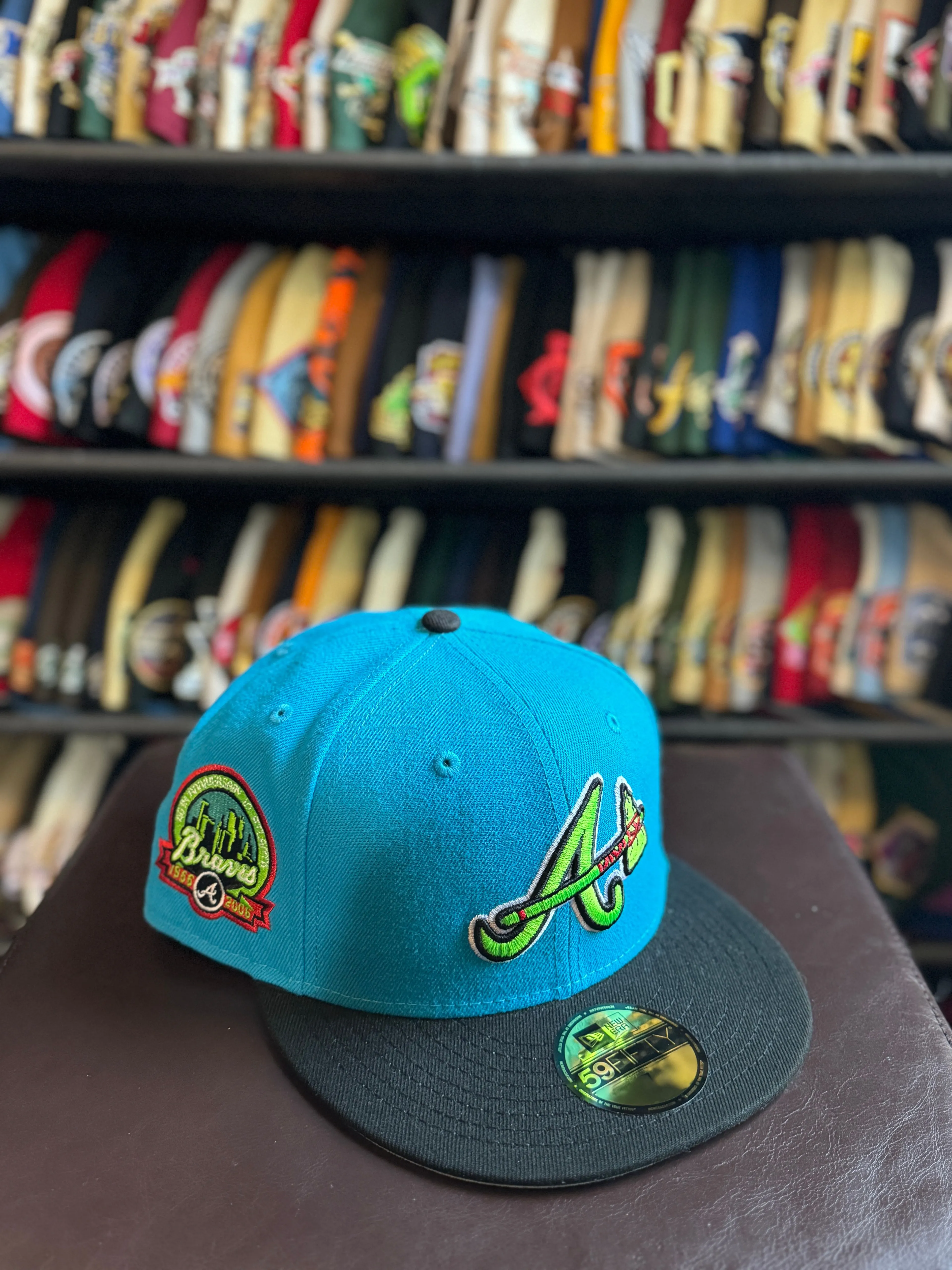 Exclusive new era 59fifty aux pack vol deals 2 atlanta braves 40th anniversary patch