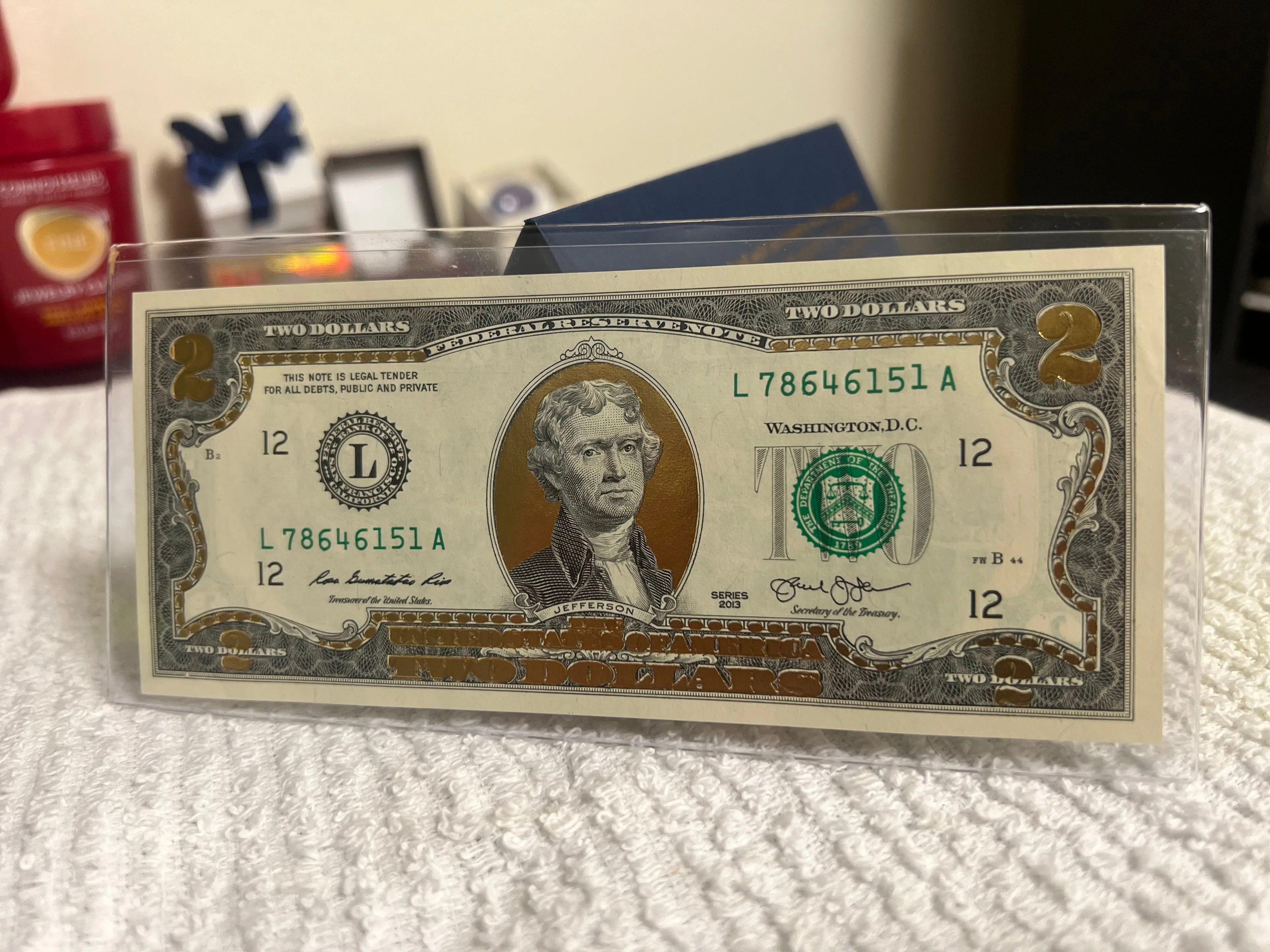A unique 22k gold plated 2 dollars bill! · Whatnot: Shop