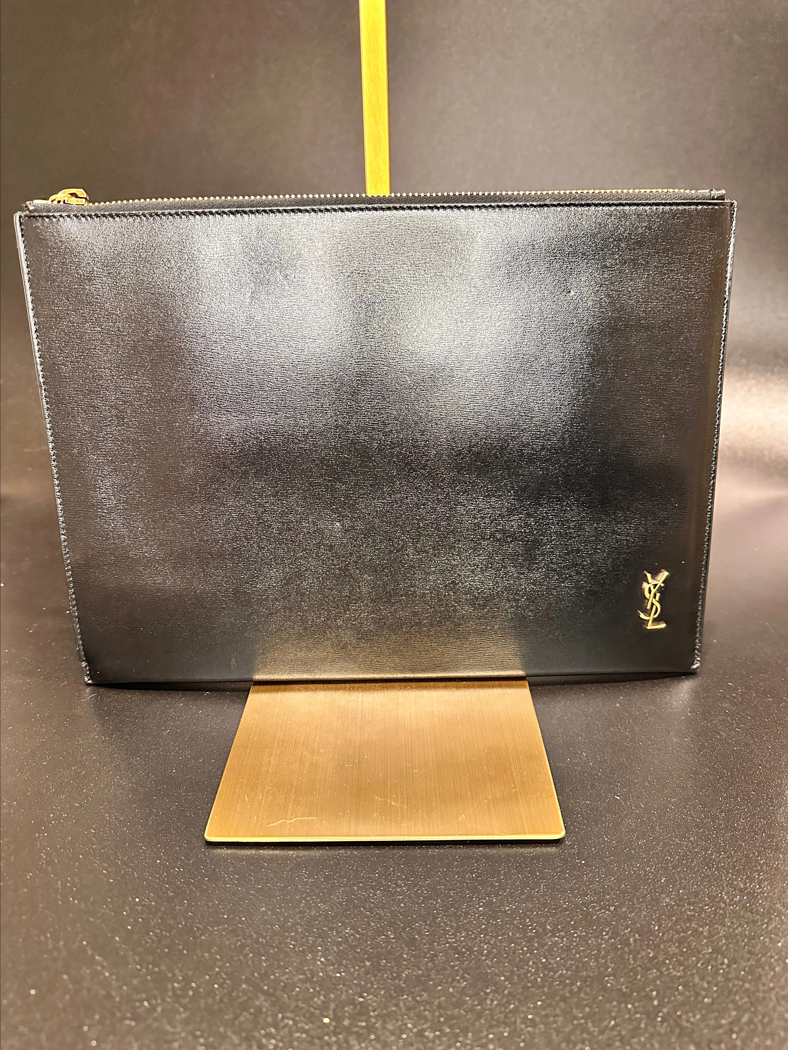 YSL Large Black Clutch with Zipper · Whatnot: Shop, Sell