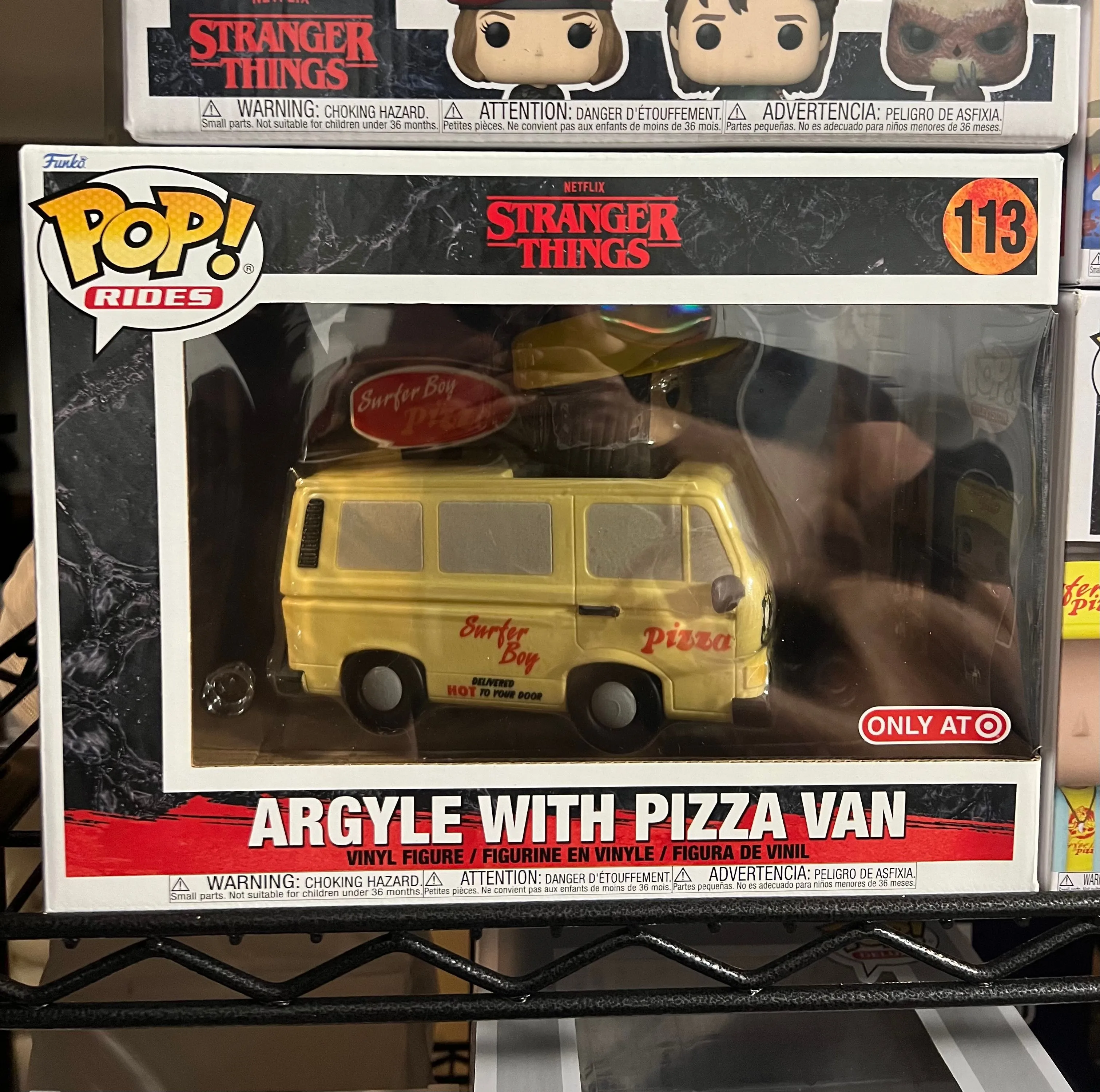 Argyle with Pizza Van funko pop top rides #113 Demogorgon # 428