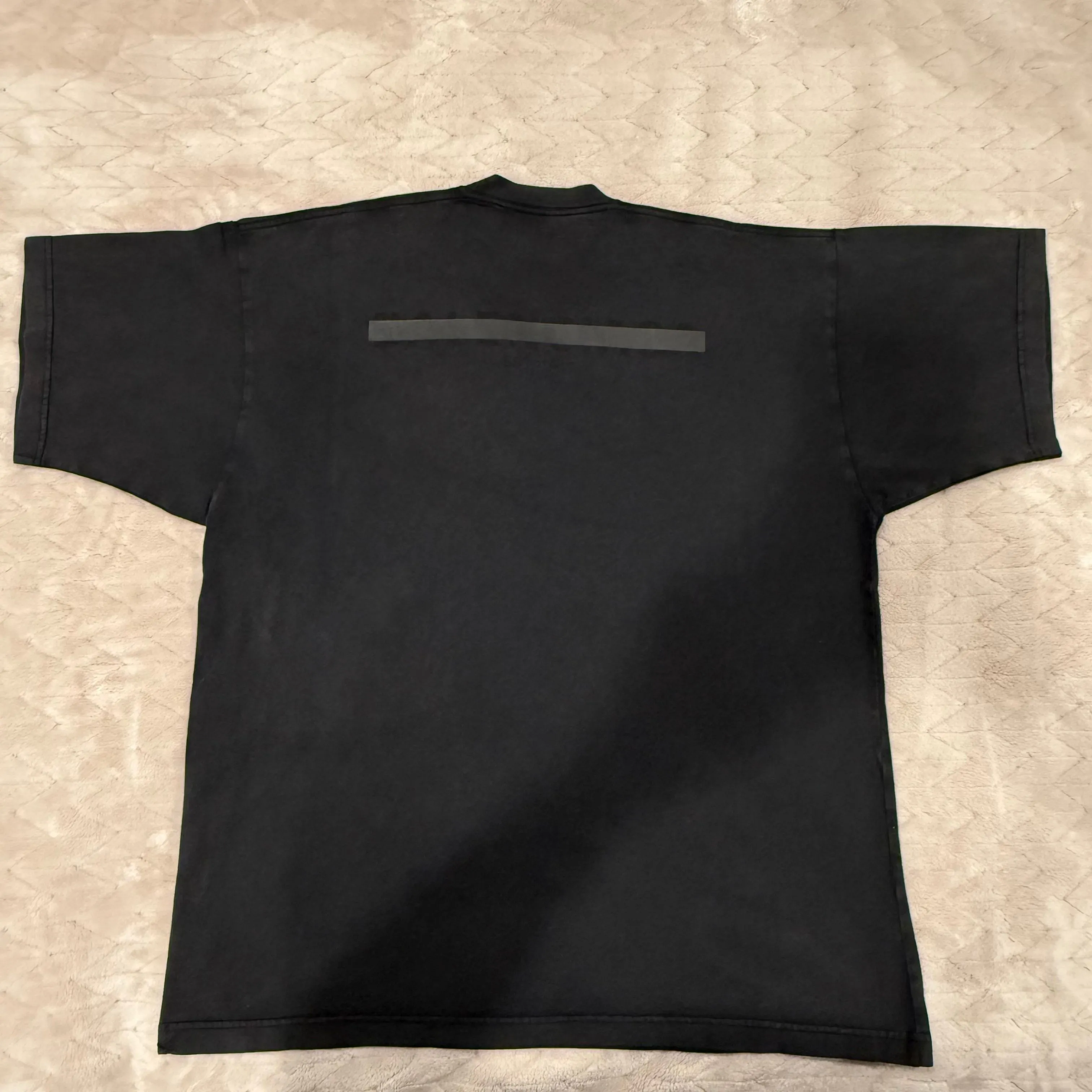 Balenciaga Strike 1917 Print Vintage Wash Black Oversized