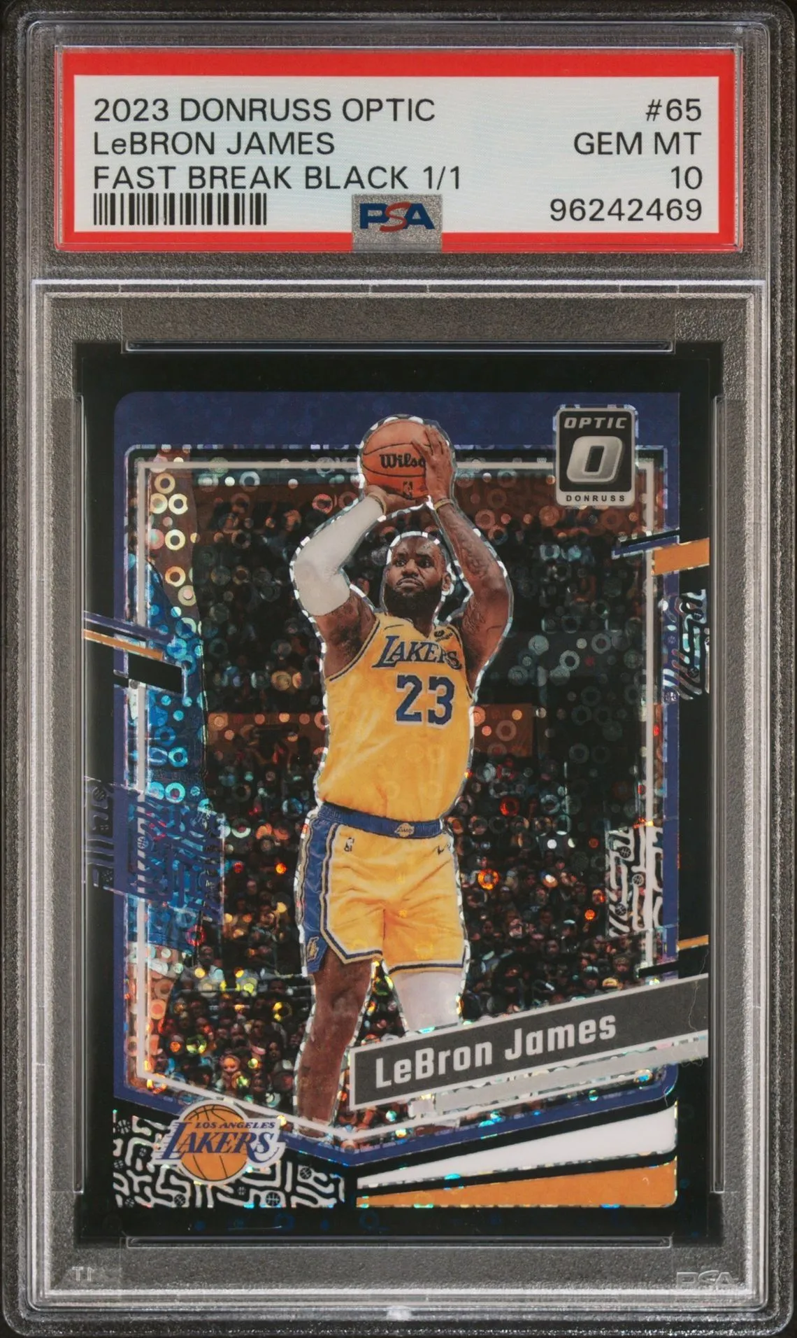 Lebron James optic donruss blue prizm “6 deals 30/49 2023 mint condition lights out