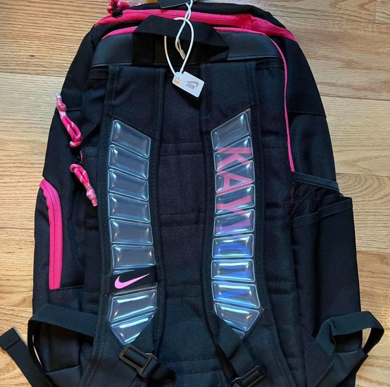★Wai Kei★ YK Mesh Two-Tone Backpack Pink YKBE01AC07-2 MUSINSA | WAI KEI YK Mesh Two-Tone Backpack Pink