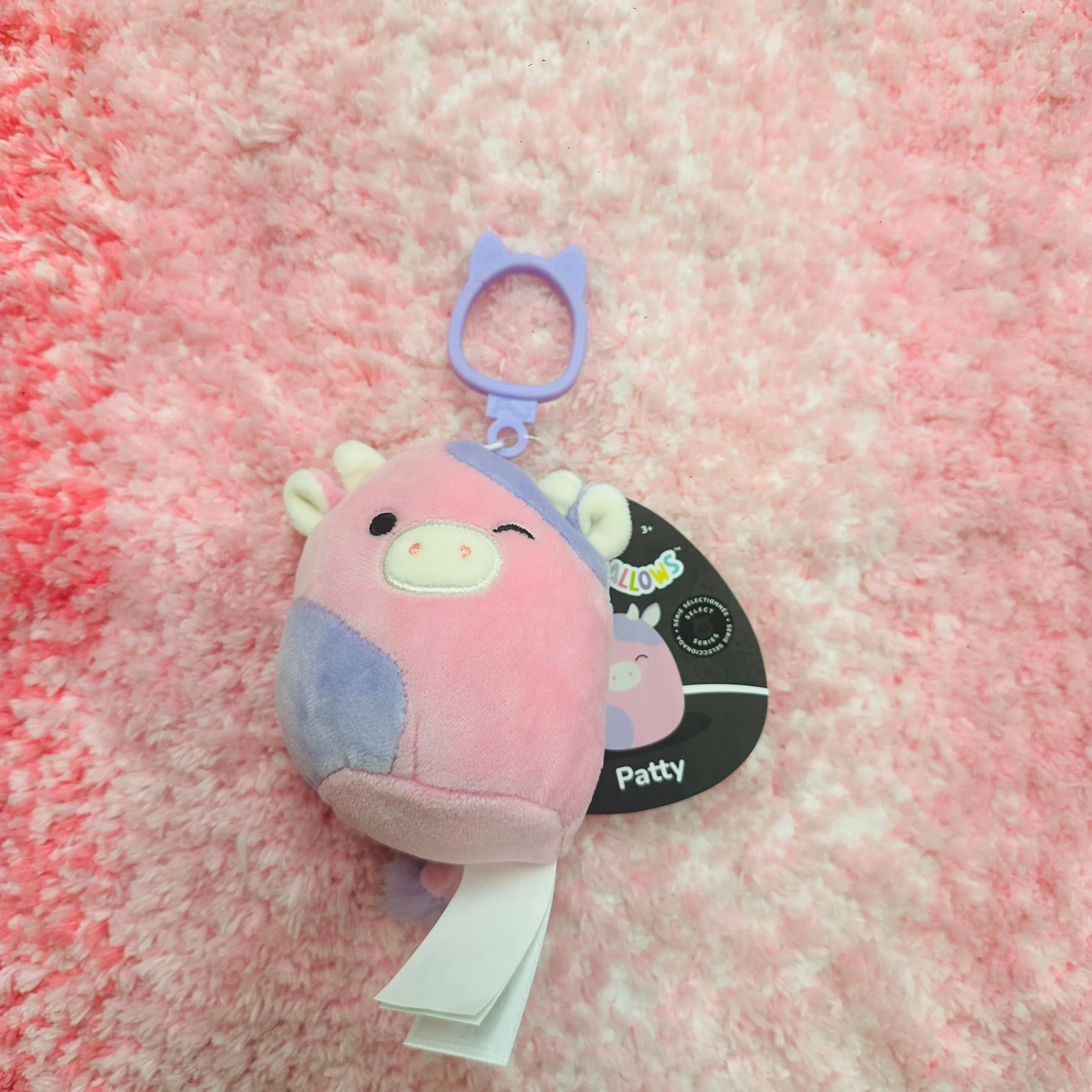 Squishmallows Patty 2024 Pink Cow Hugmee Plush