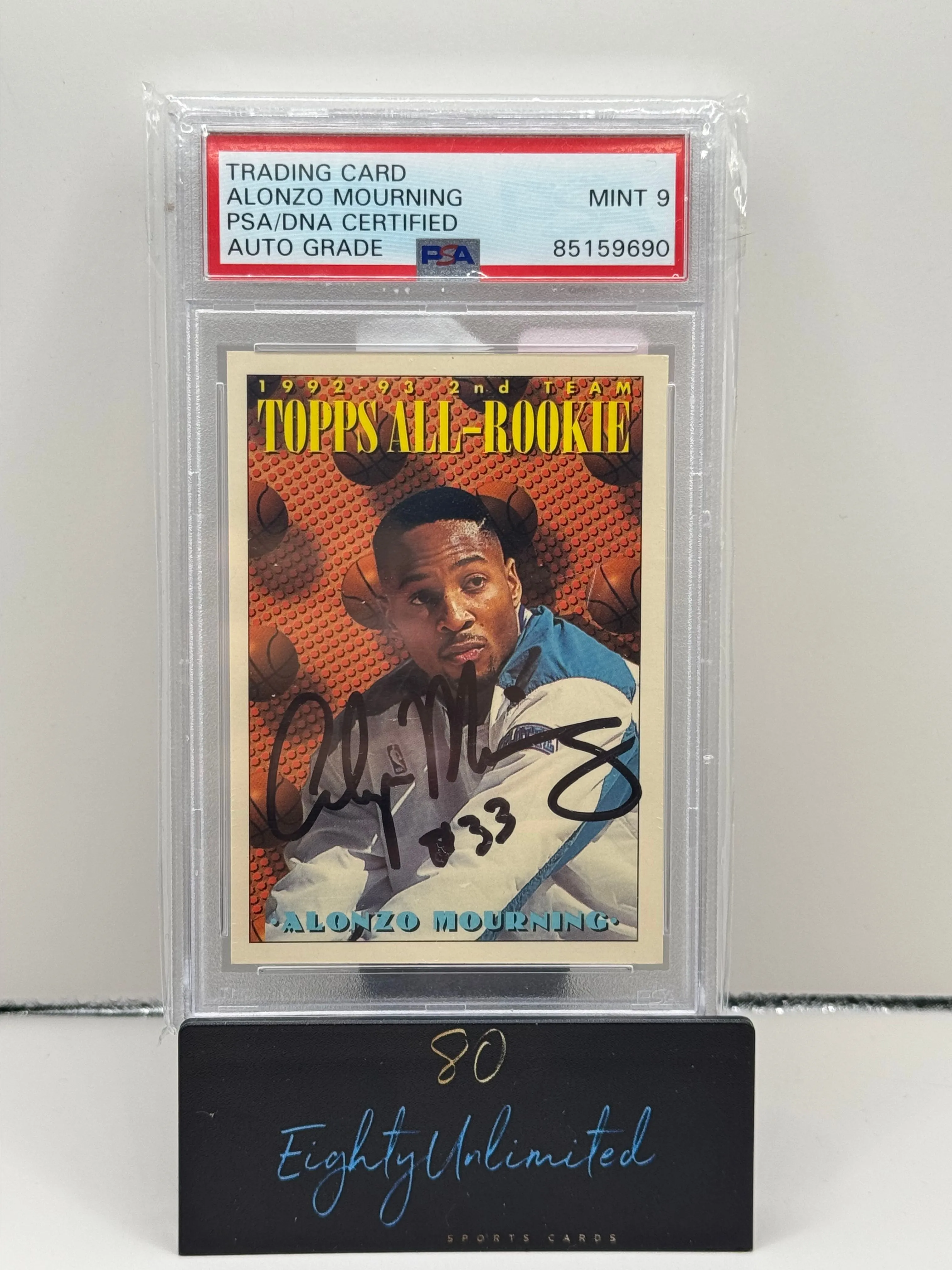 Alonzo Mourning - Topps All Rookie Autograph - Hornets