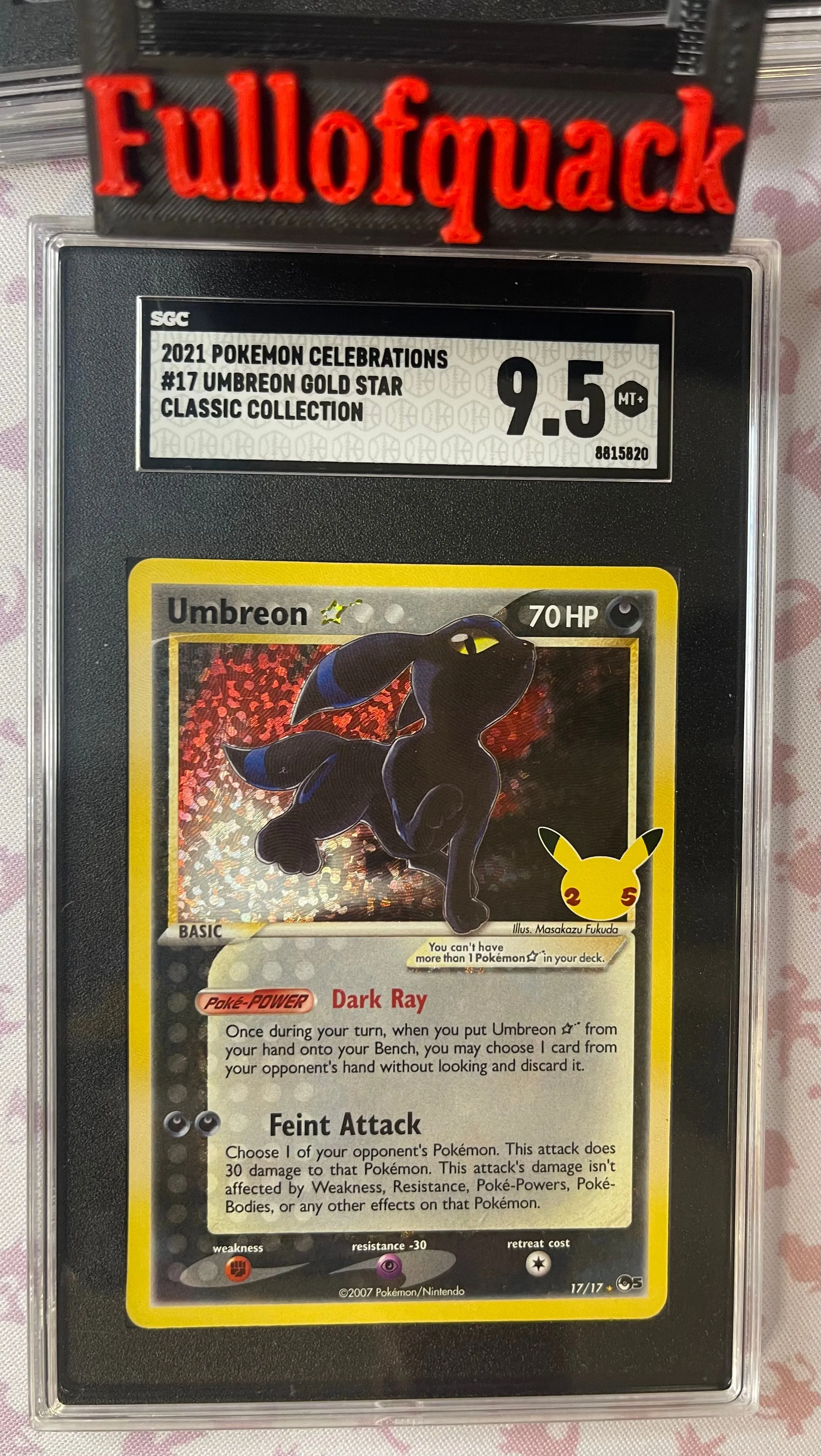 Pokemon umbreon gold start factory celebrations PSA 10