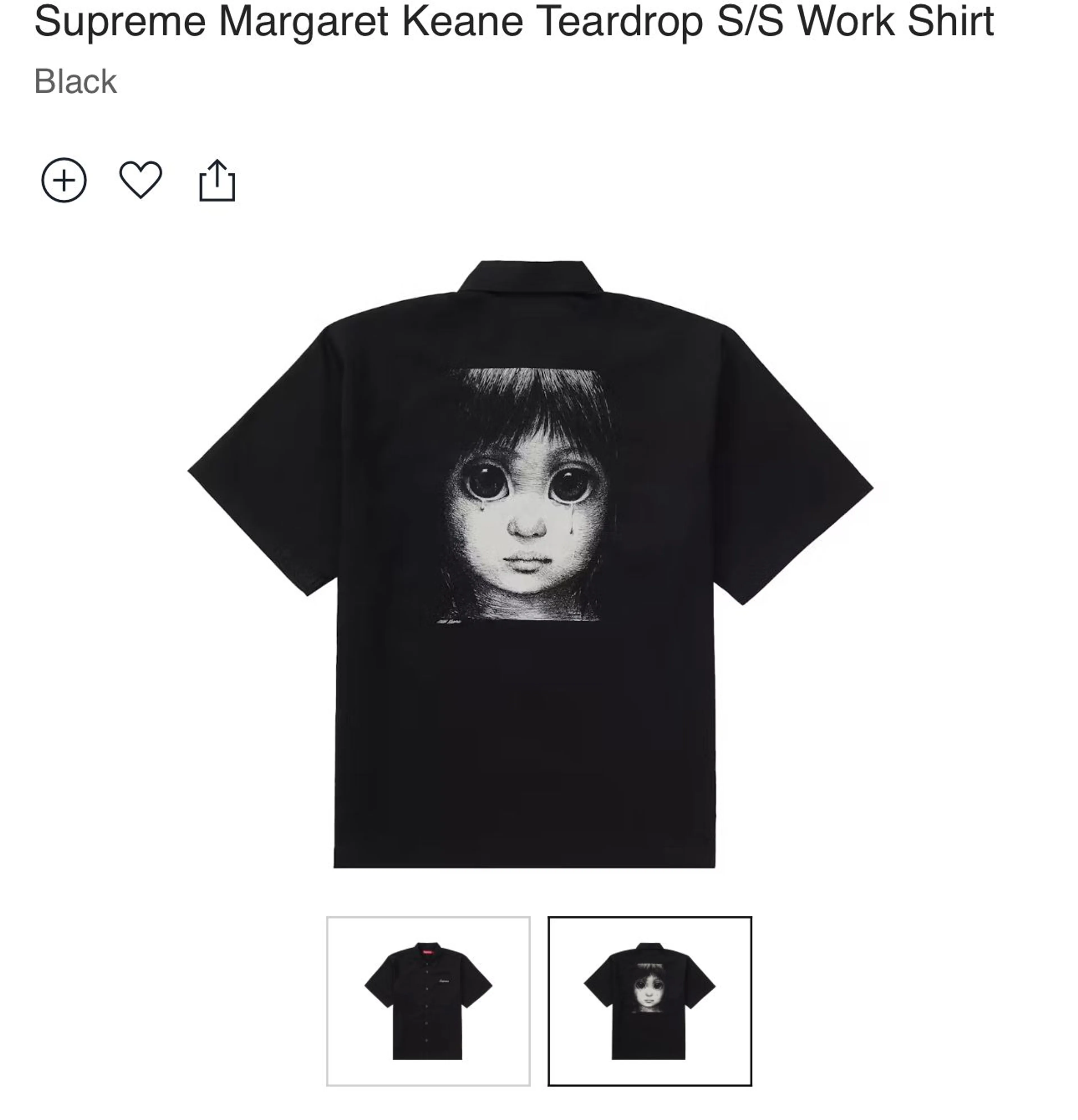 Supreme Margaret Keane Work Shirt -XL · Whatnot: Buy