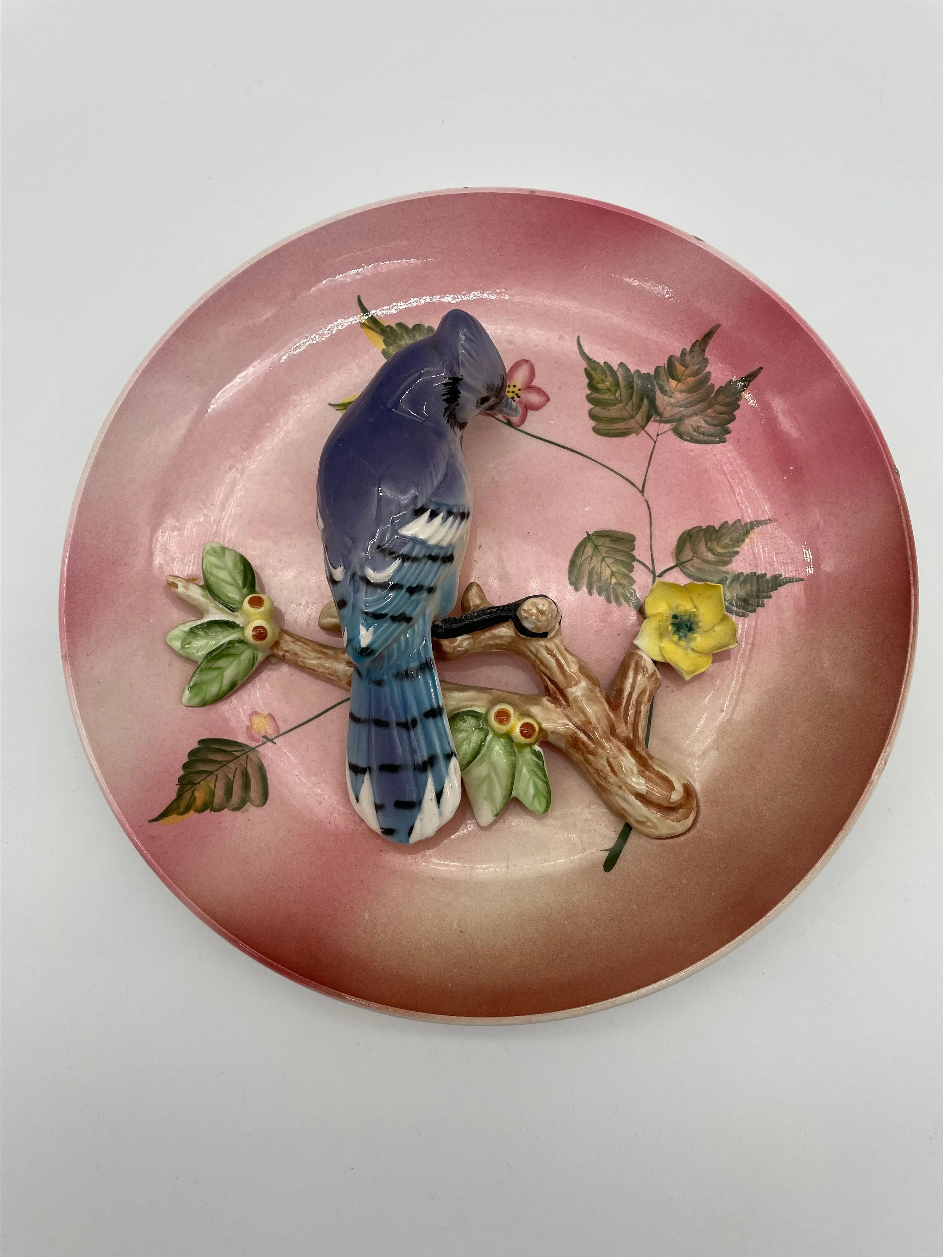 Vintage Japan 3-D Japan Blue Jay Plate · Whatnot: Buy, Sell