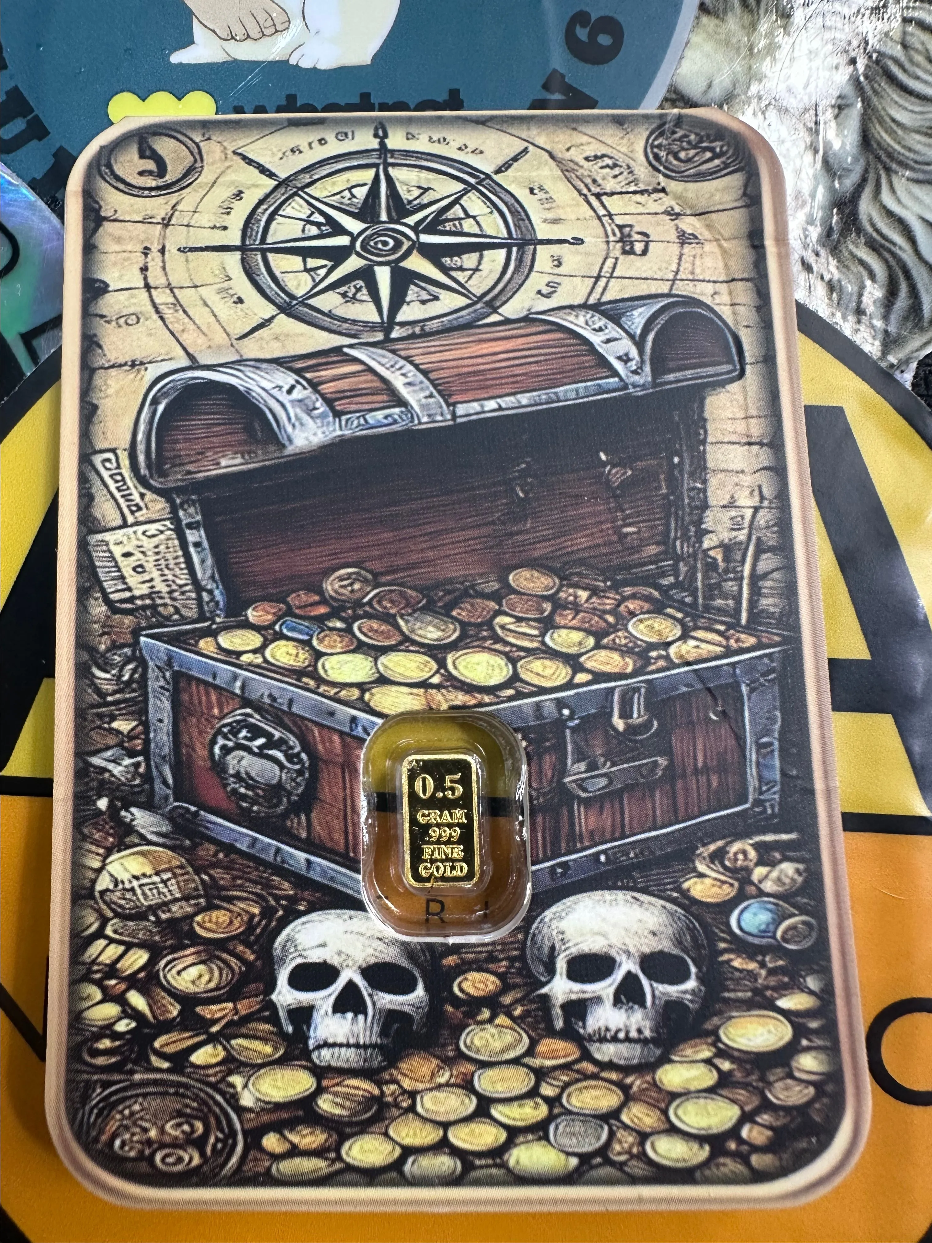 5 Gram Pirate Gold Bar .999 Fine. Limited Mintage of 5,000