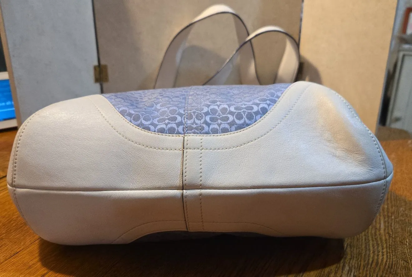 16 Coach Coach Mini Signature Canvas/Leather Shoulder Bag 6800