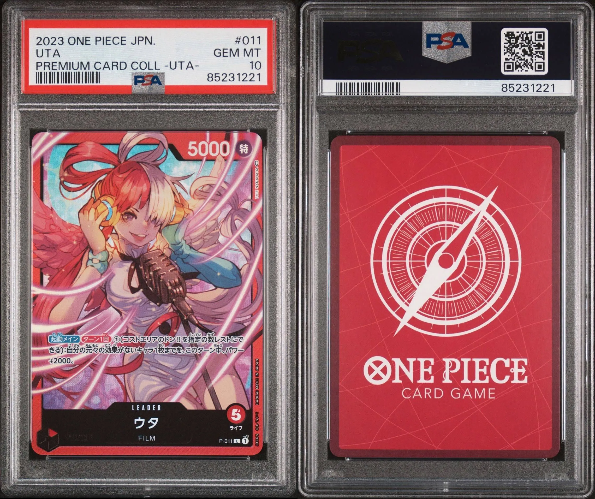 OP) PSA 10 One Piece Uta Premium Card Collection Sequential