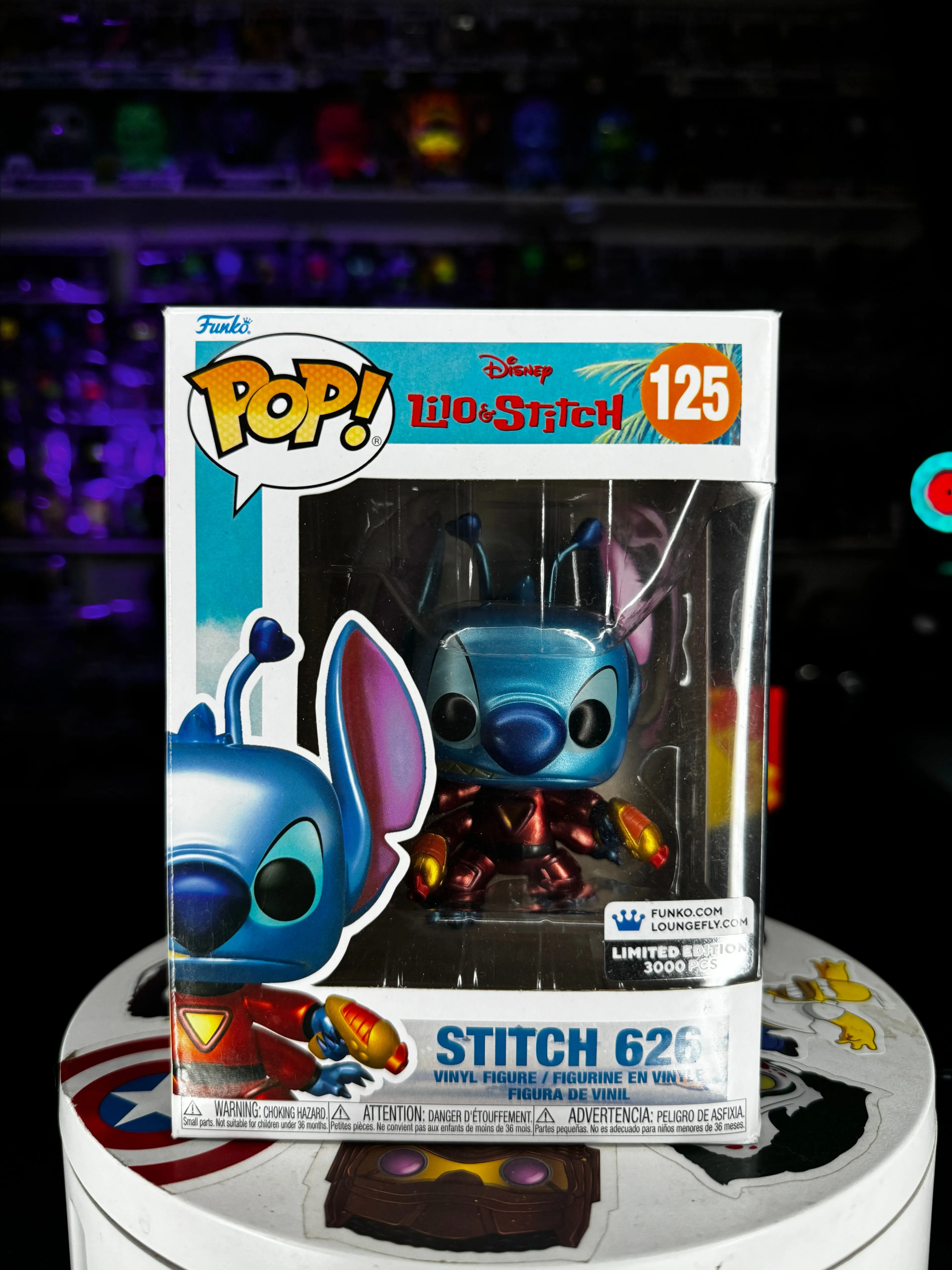 Funko Pop Stitch hot 626 Metallic 3000 Piece 125 Funko Shop Loungefly Edition Disney