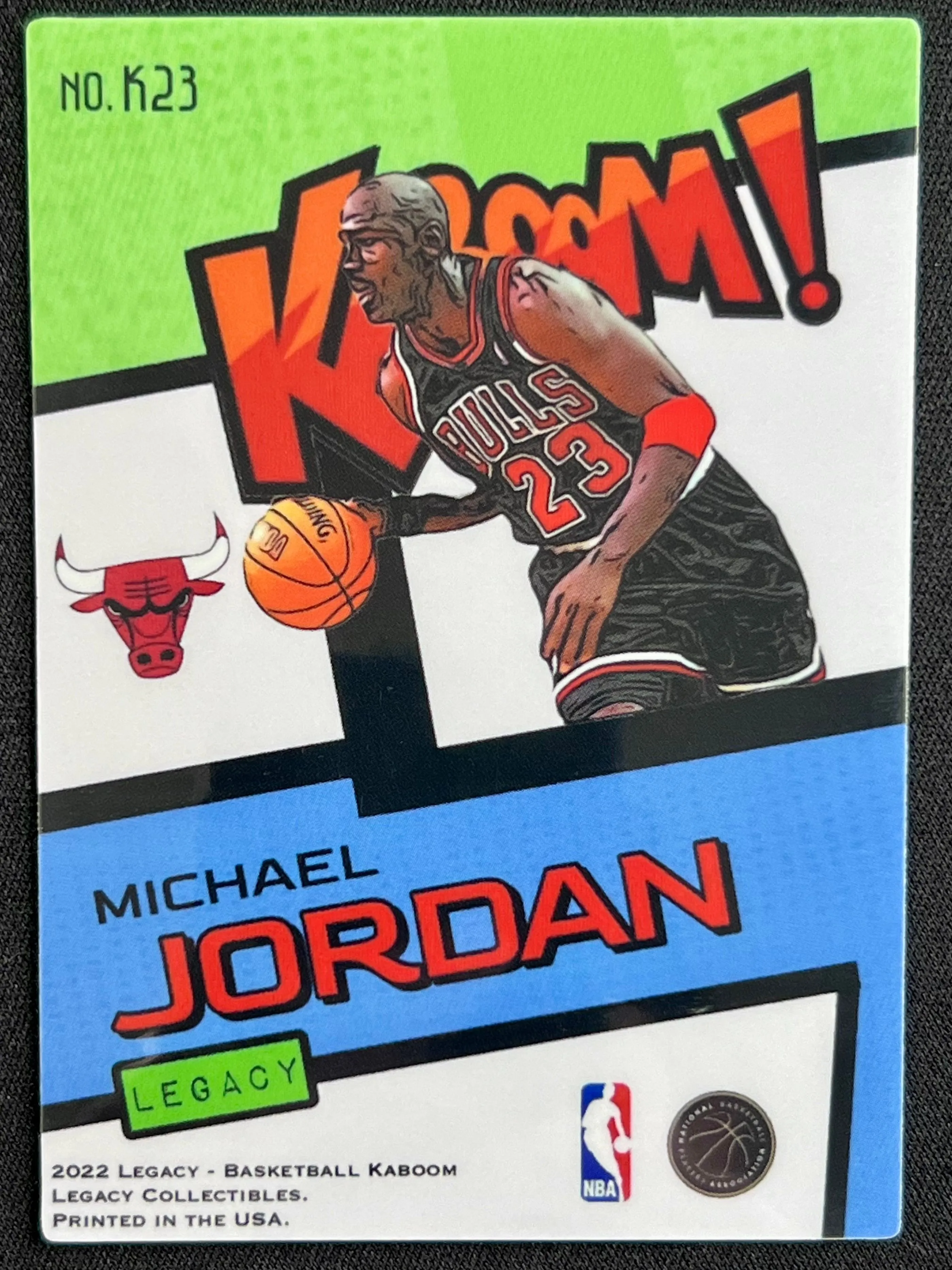 2022 Legecy Collectibles #K23 Michael Jordan GREEN KABOOM SSP