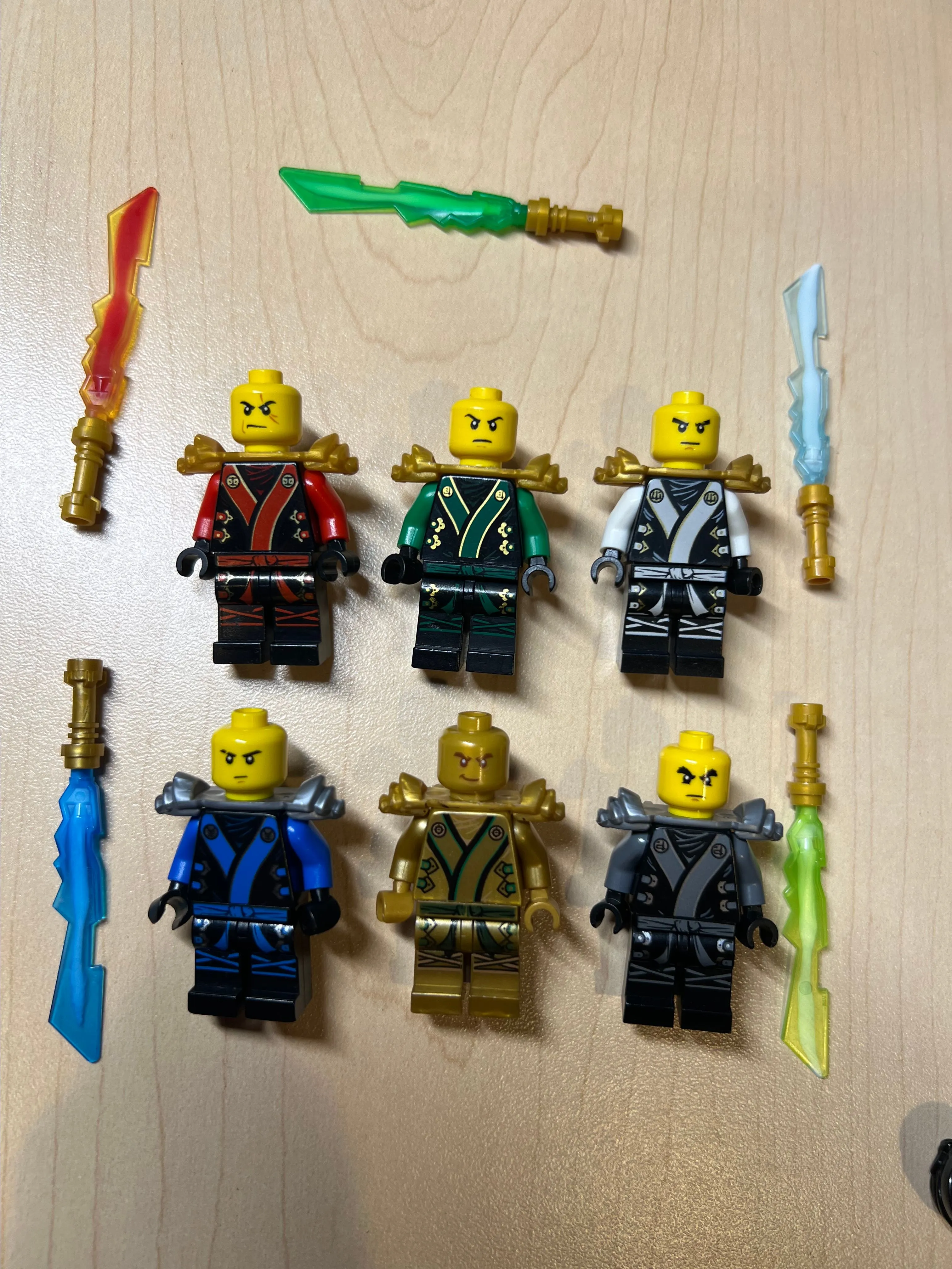 Store NINJAGO Final Battle Kimono Ninjas Lot of 7 Kai Jay Cole Lloyd w/ Katanas!