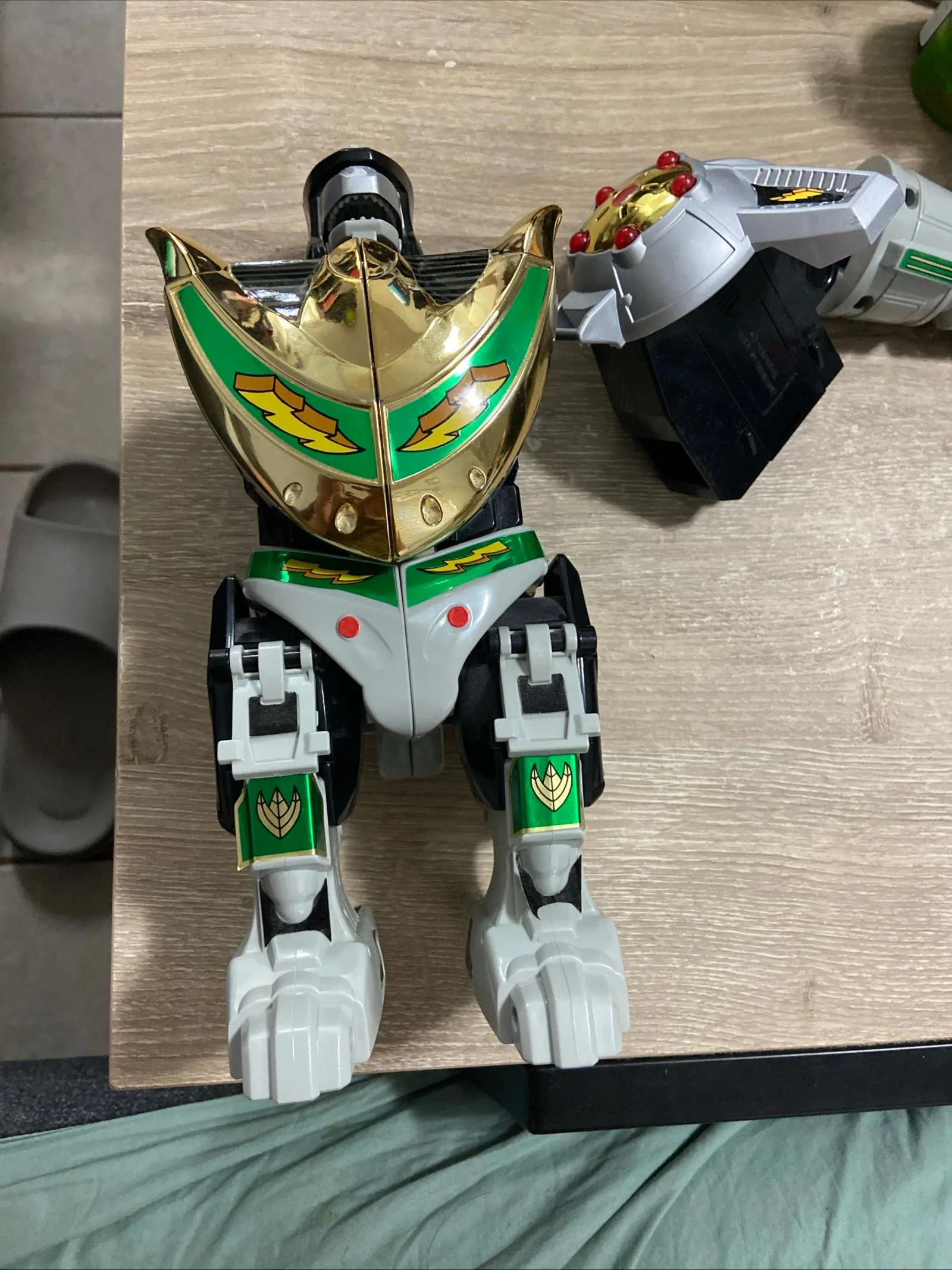 レトロ1991年BANDAI龍虎大激突！ VTG 1991 Mighty Morphin Power Rangers Dragonzord Zord Green Ranger