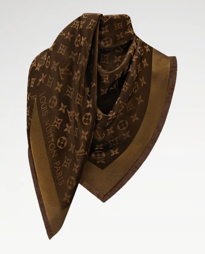 Louisさま専用 100% Authentic Louis Vuitton NIGHT BLUE SHINE Shawl, Ref