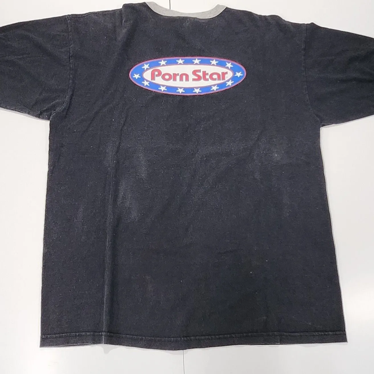 Vintage 90s Porn Star Logo T Shirt Skateboards Hook Ups L Ringer