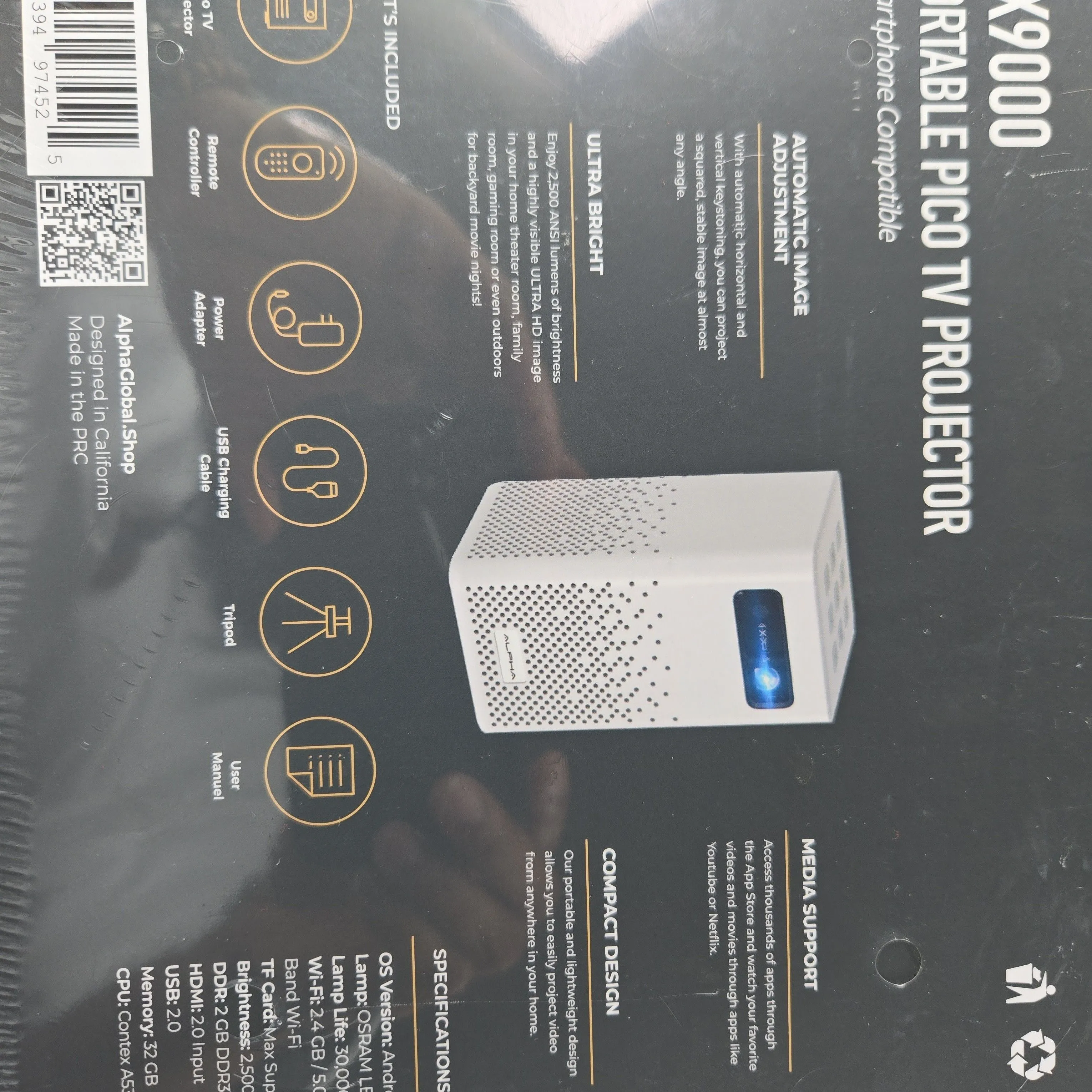 LAST CHANCE! Portable PICO tv projector Zx9000 · Whatnot
