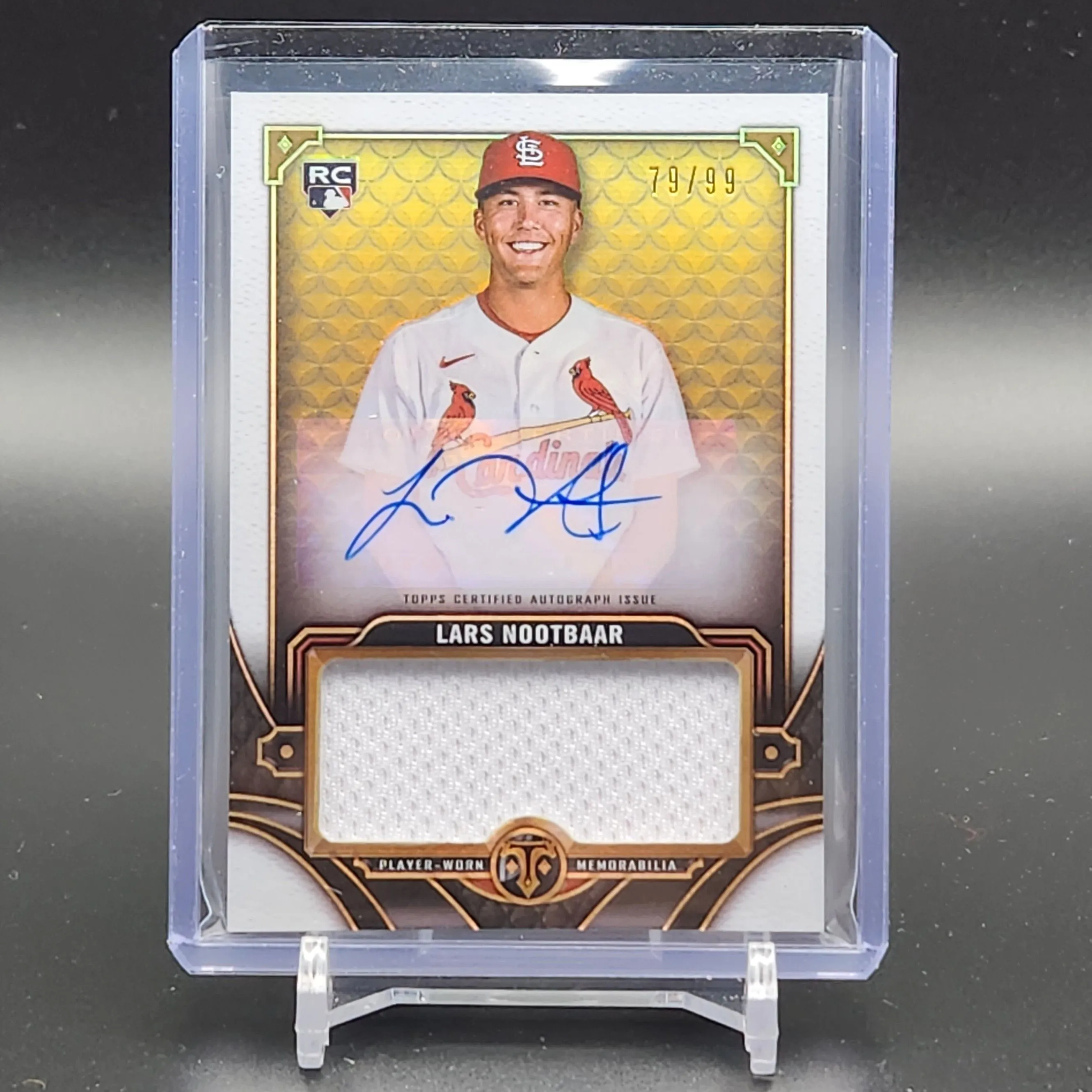 カージナルス ヌートバー Topps Triple Threads サインカード ⚾️ Lars Nootbaar 2022 Triple Threads Patch Auto RC RPA /99