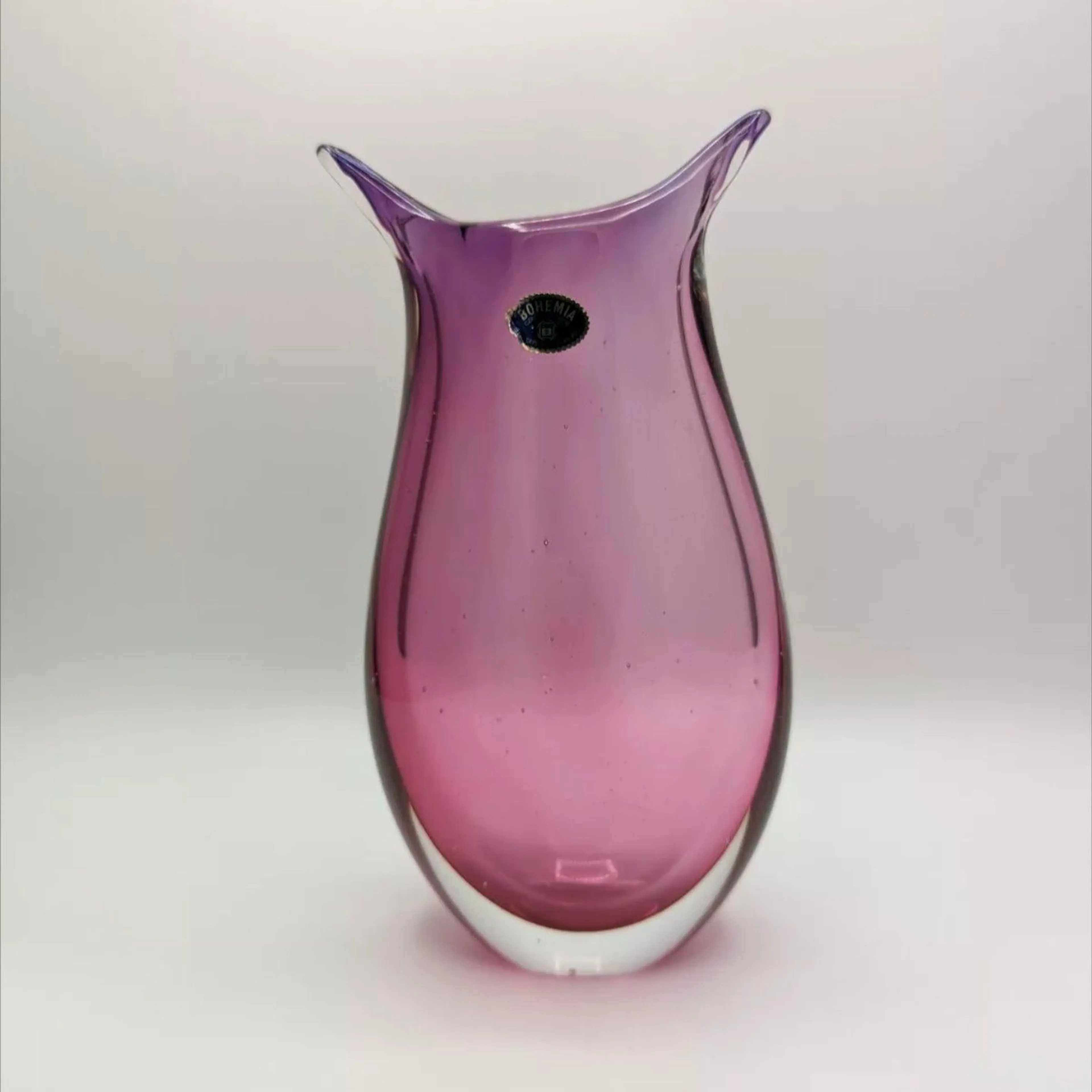 Bohemia Czech Republic Pink Sommerso Lead Crystal Vase Art Glass Over 24%  Pbo · Whatnot: Buy, Sell & Go Live