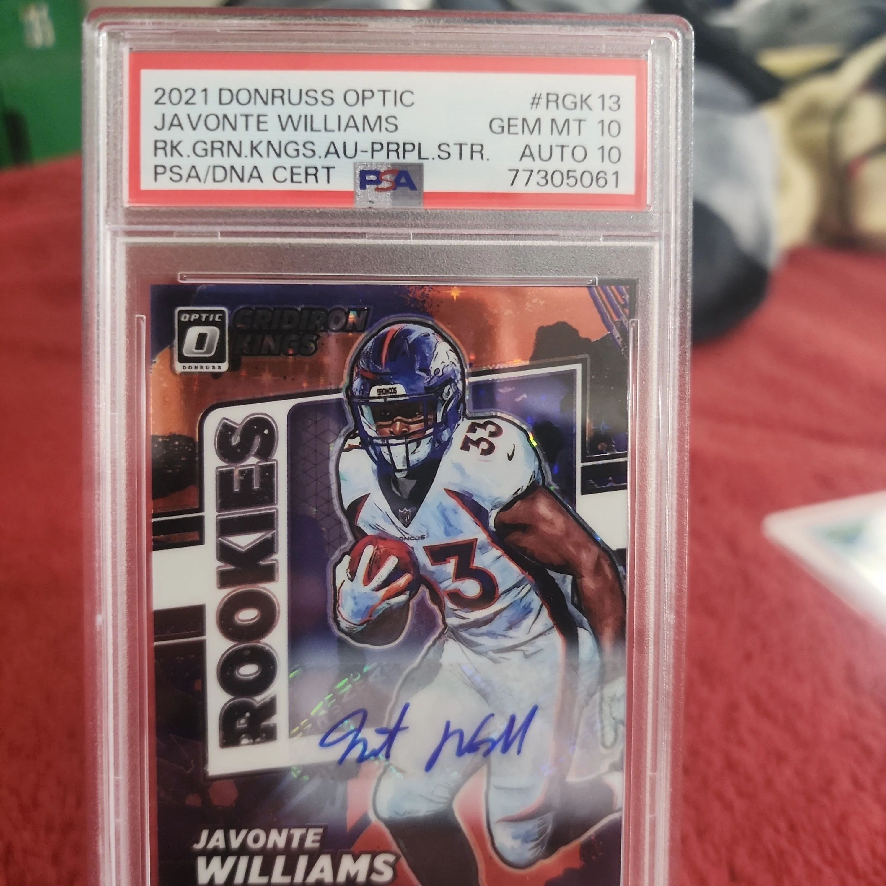 2021 Mosaic newest Javonte Williams Auto PSA 10