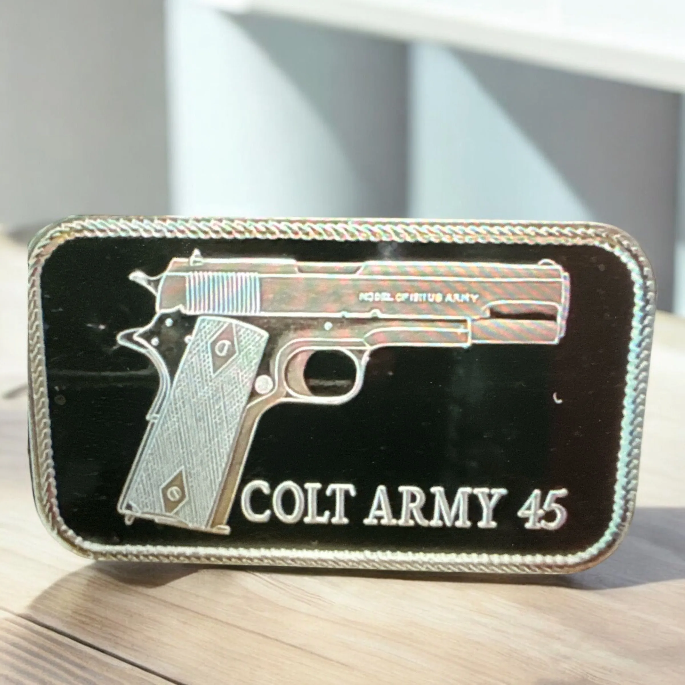 2024 Mad Mules Colt Army 45 Pistol 1 oz Silver Art Bar · Whatnot