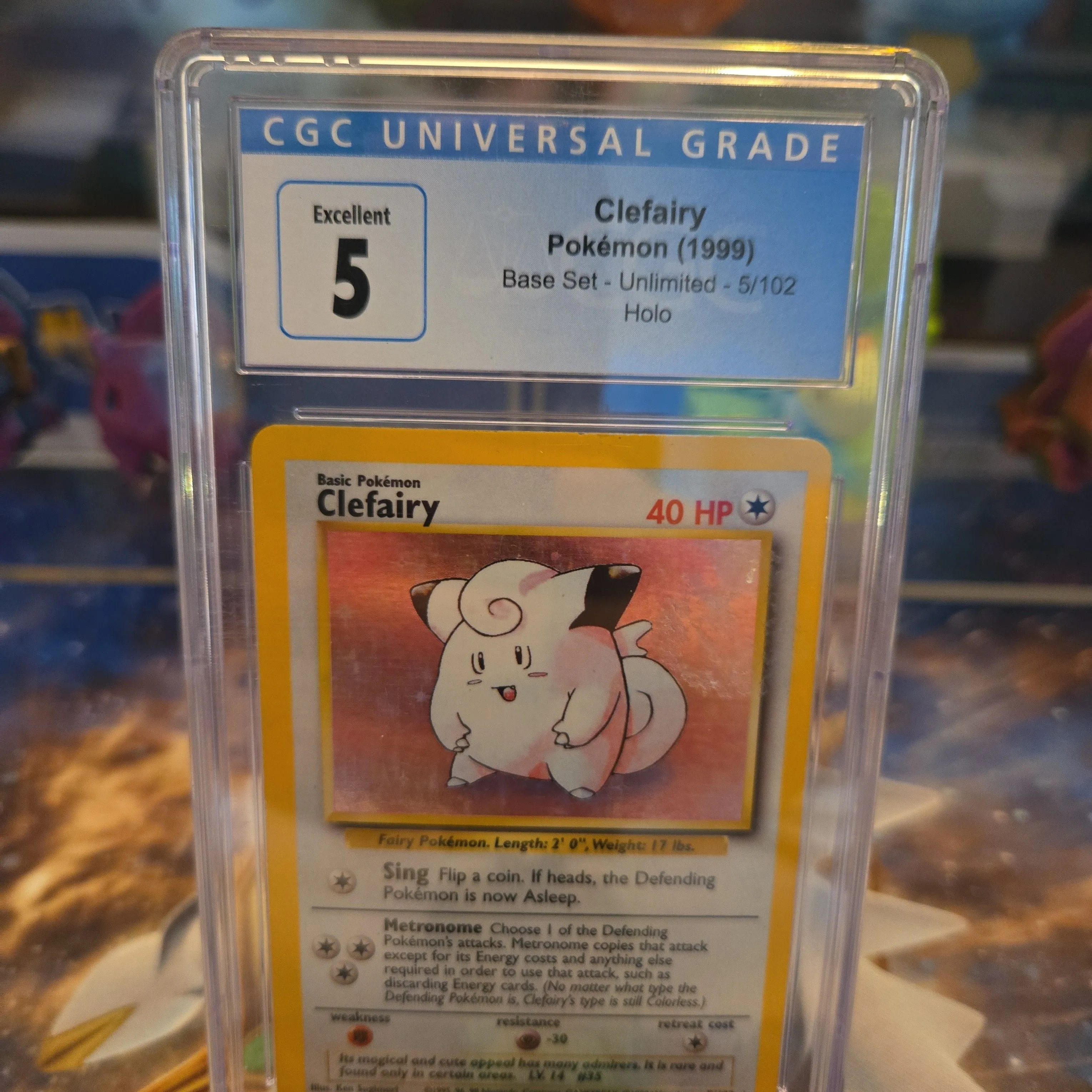 CLEFAIRY HOLO CGC 8.5 outlet NM-MT +