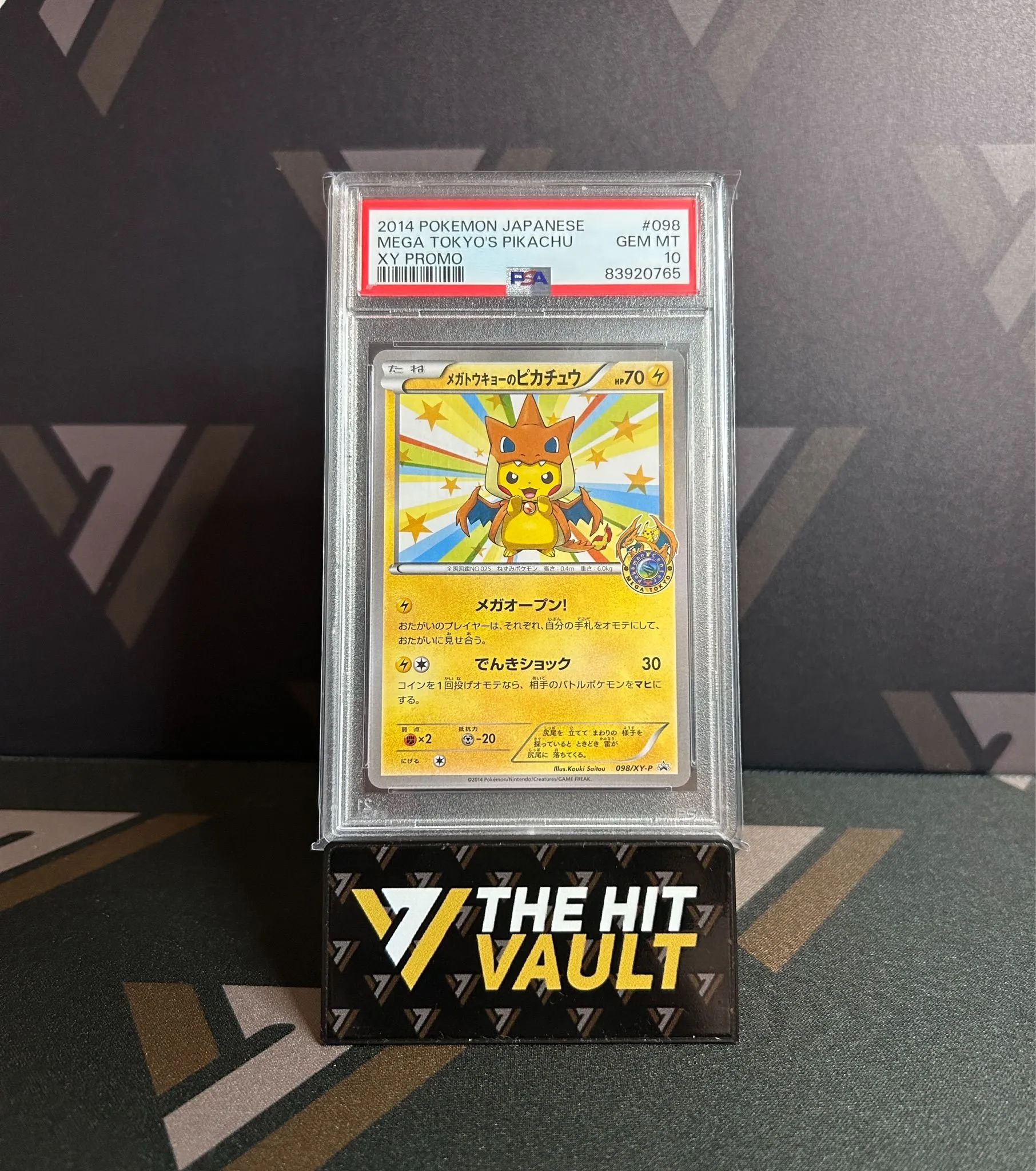 2014 Pokémon Japanese XY Promo Mega Tokyo's Pikachu PSA 10 Card