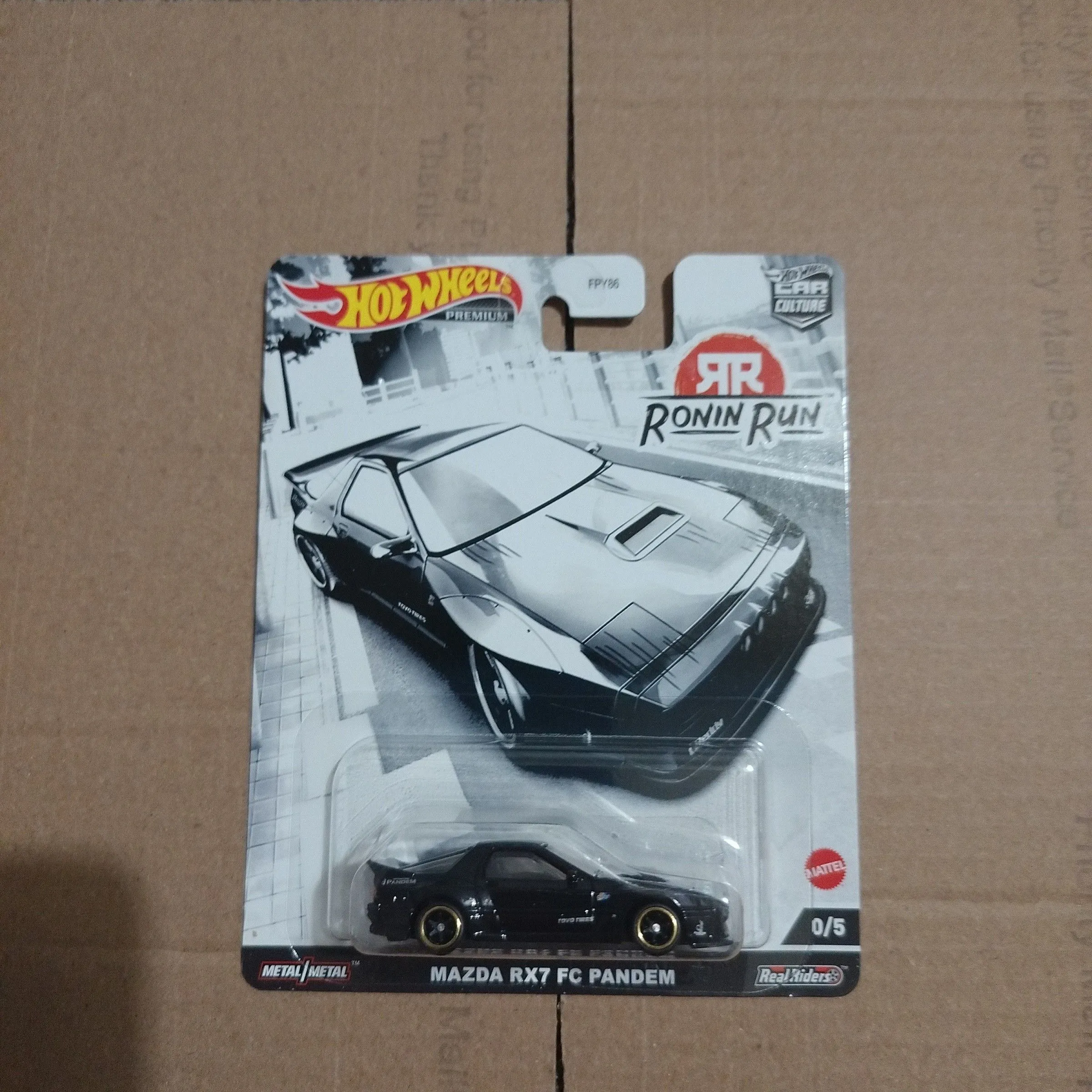 Hot Wheels Premium Car Culture Ronin Run Chase on sale 0/5 Black Mazda Rx7 FC Pandem New