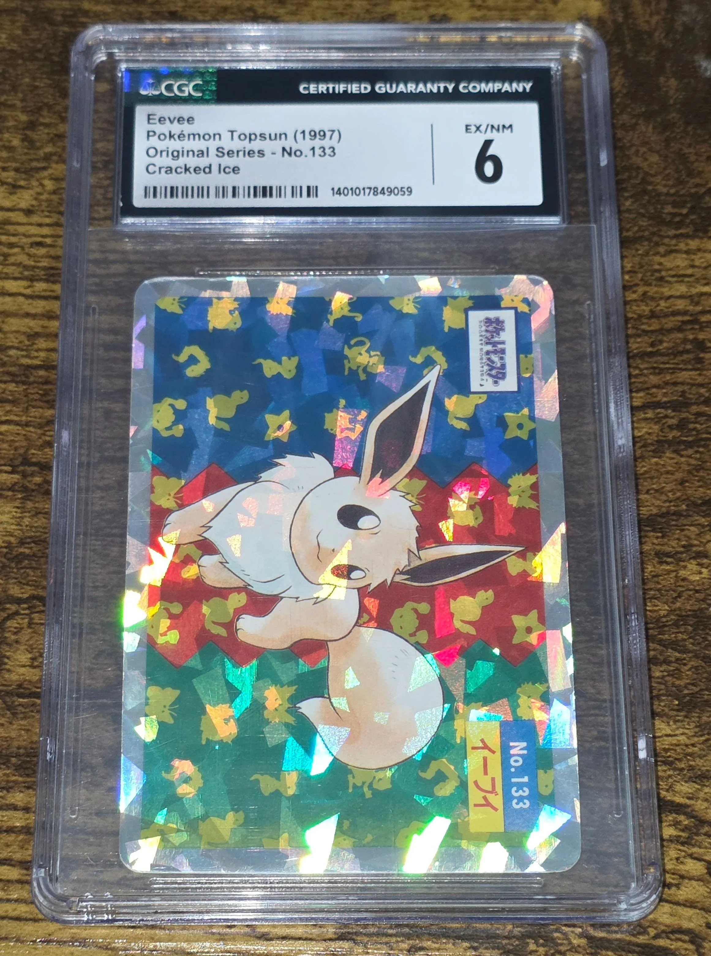 1997 Pokemon Topsun Eevee Holo Prism CGC 6 Original 1st Series