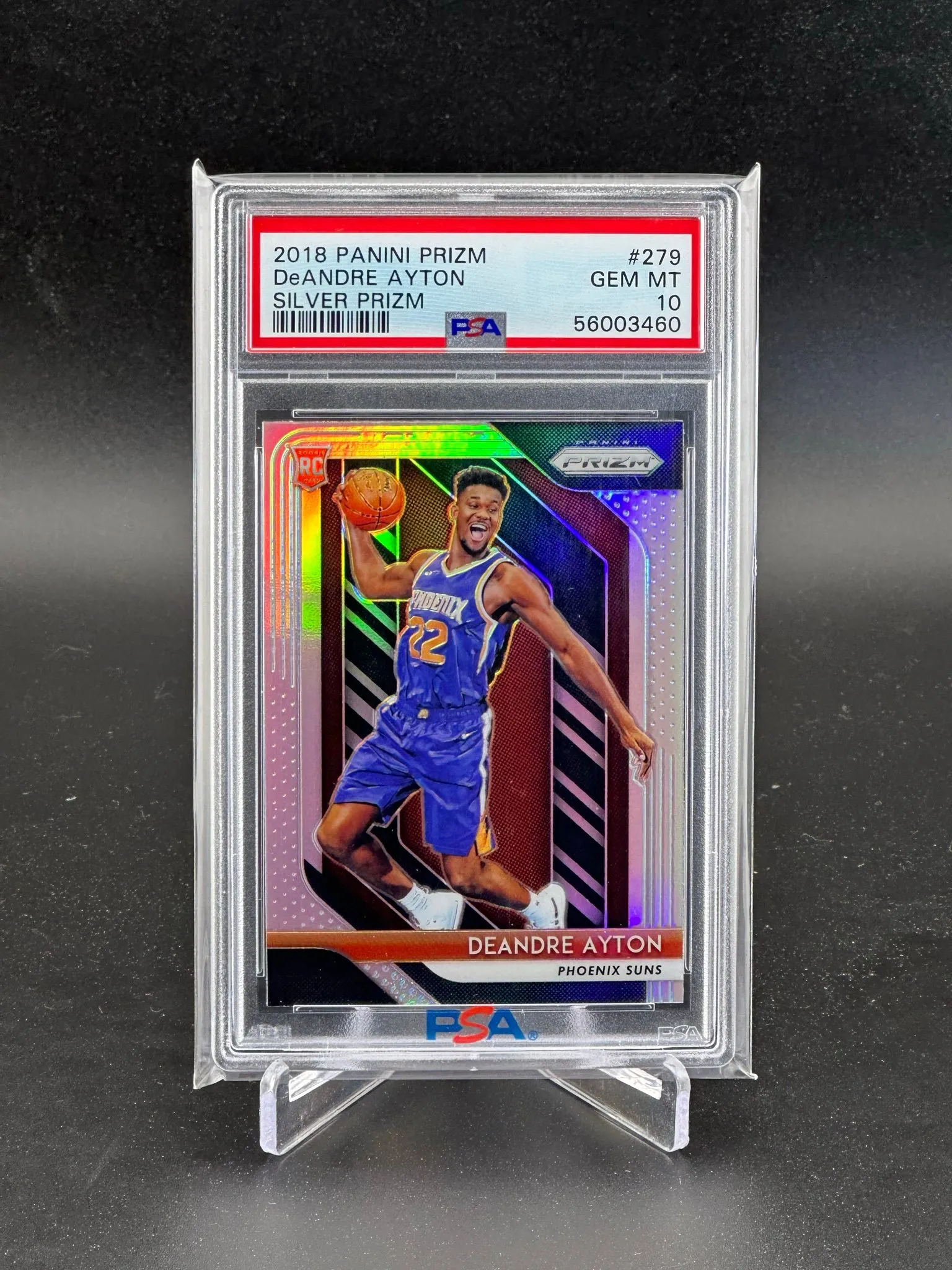 Deandre Ayton 2018-19 Prizm Silver Rookie Card. PSA 10. Suns