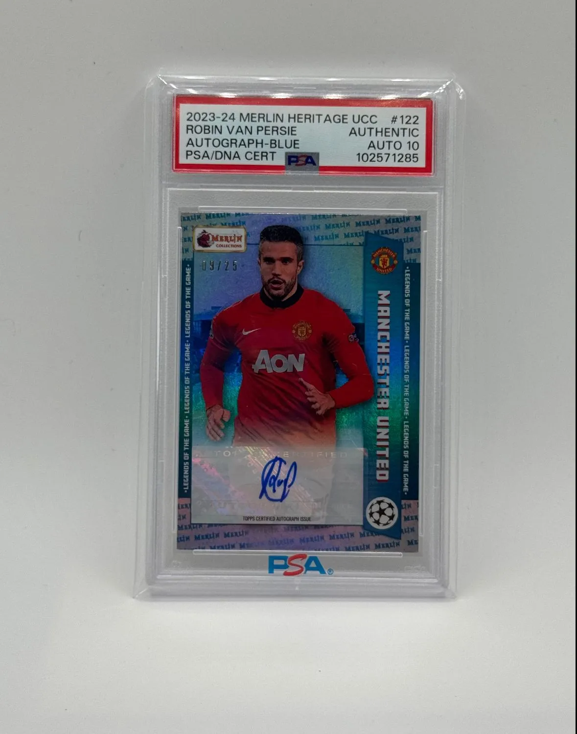 世界150枚！Topps Merlin VAN PERSIE Auto サイン 2023-24 TOPPS MERLIN HERITAGE UEFA CLUB COMPETITIONS #122