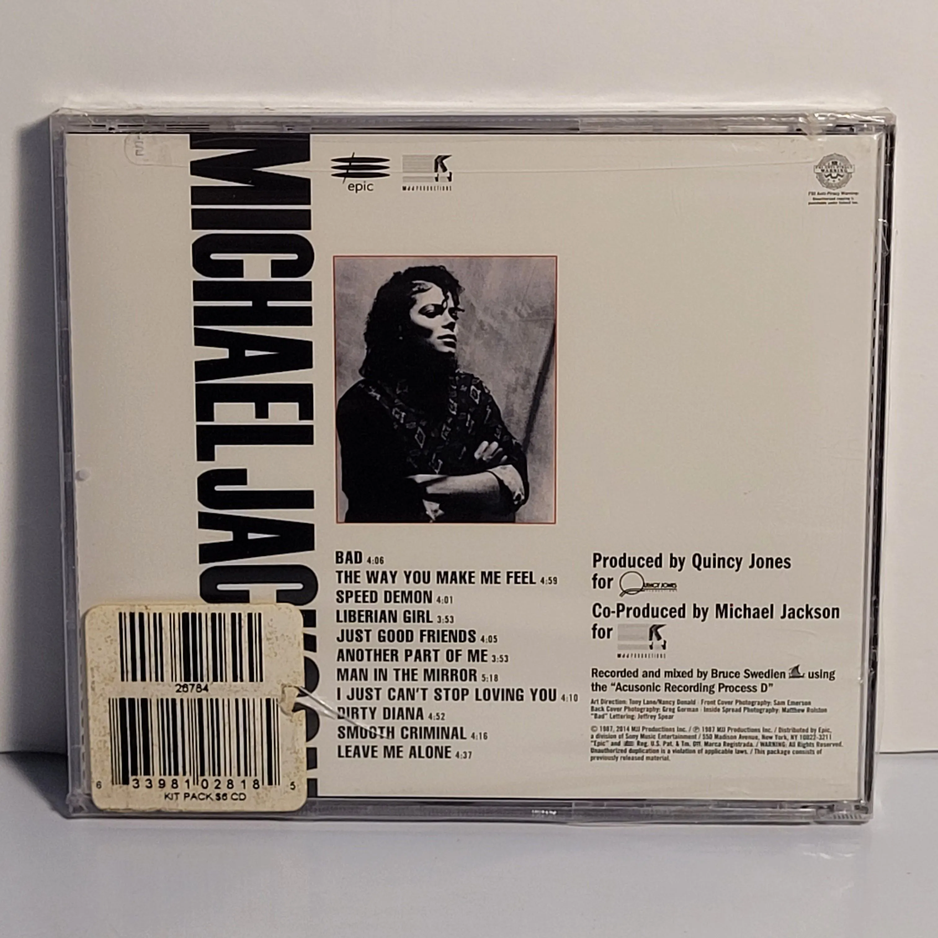 New Sealed Michael Jackson 1987- Bad -(CD, 2014) MJJ Productions