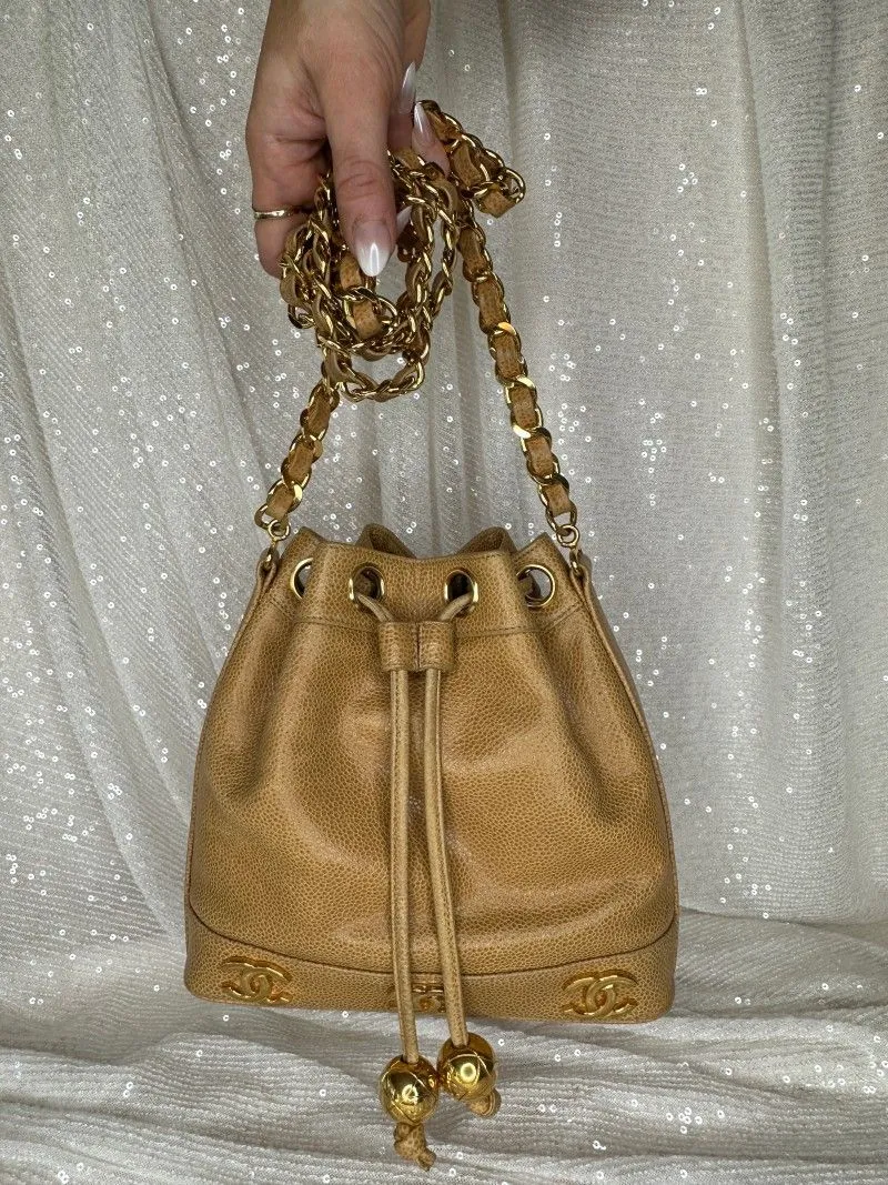 美品 CHANEL TRIPLE COCO CHAIN SHOULDER BAG CHANEL - Caviar Triple Coco Chain Shoulder Bag – Camellia Vintage