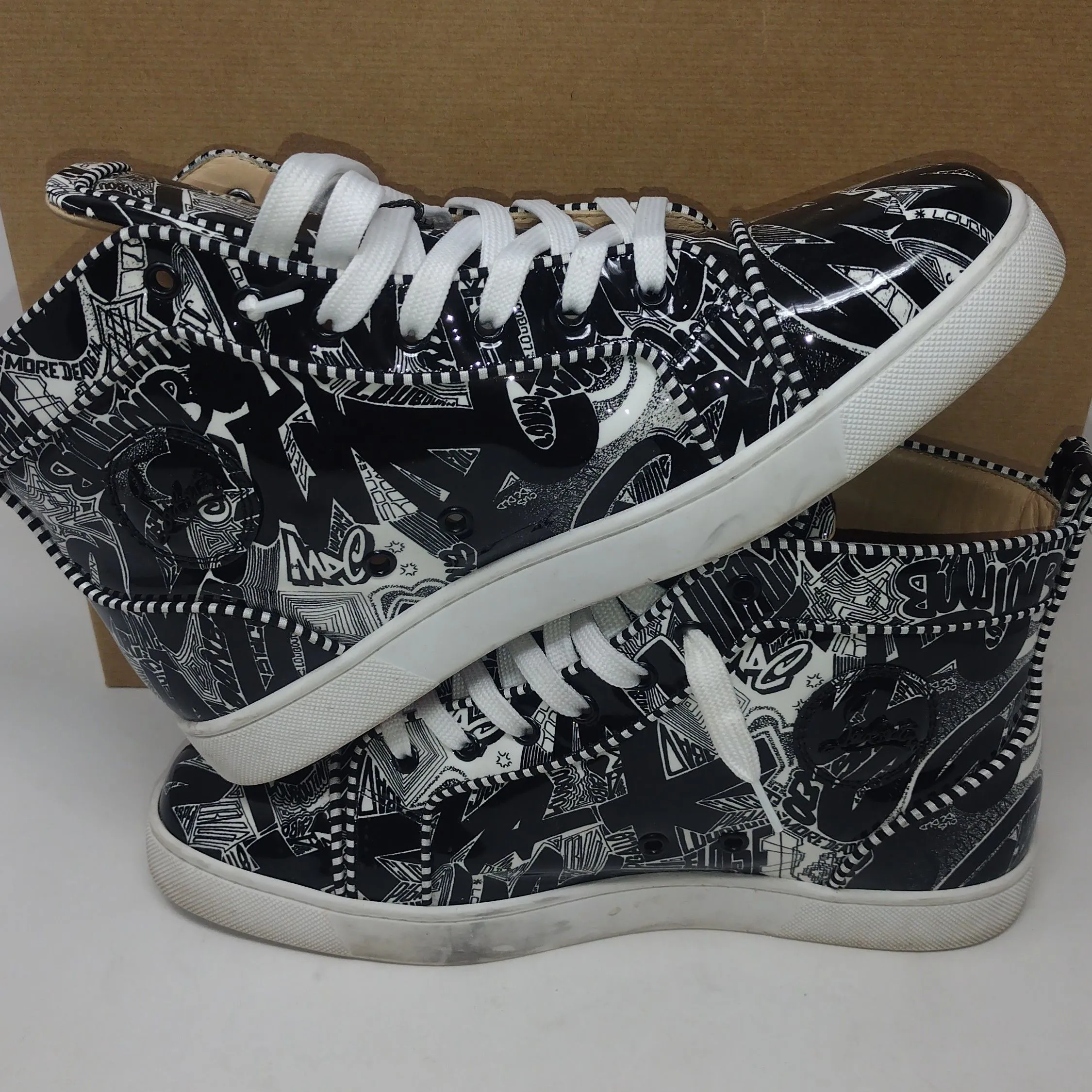 Christian Louboutin Louis Orlato Men's Flat Black/White