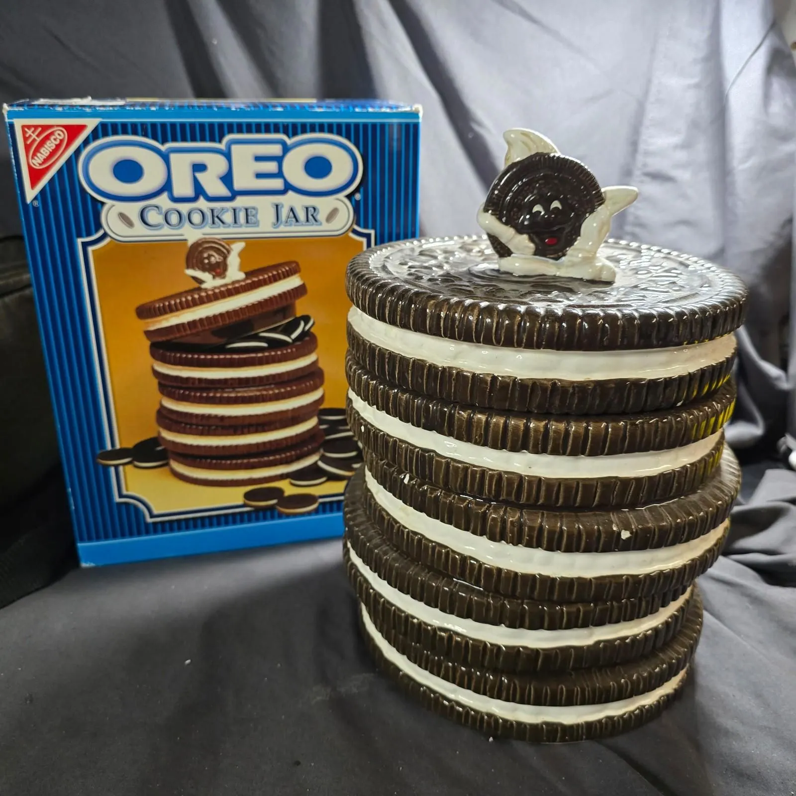 1970's Vintage Nabisco Classics Collection Stacked OREO Cookie Jar
