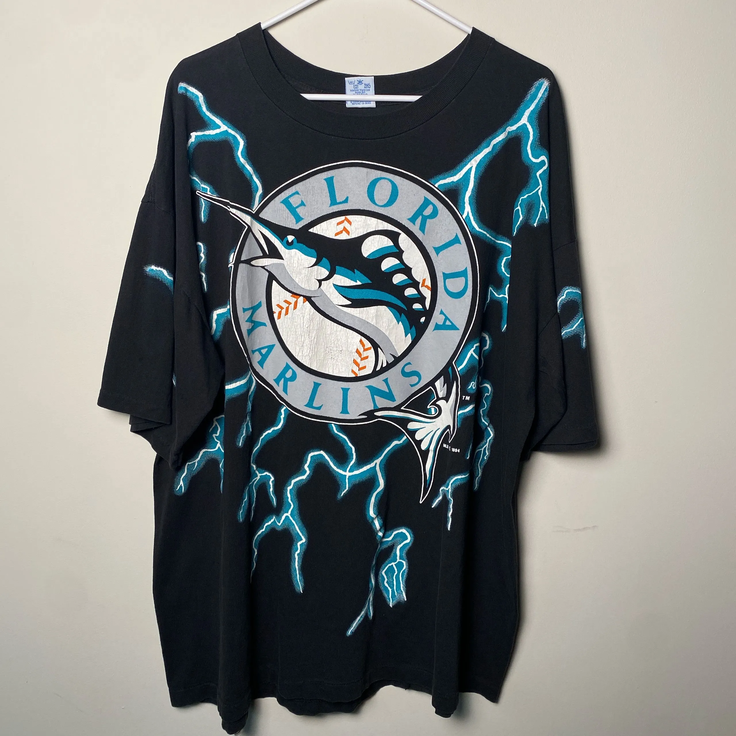 1994 Florida Marlins Lightning Salem T-shirt · Whatnot: Shop, Sell