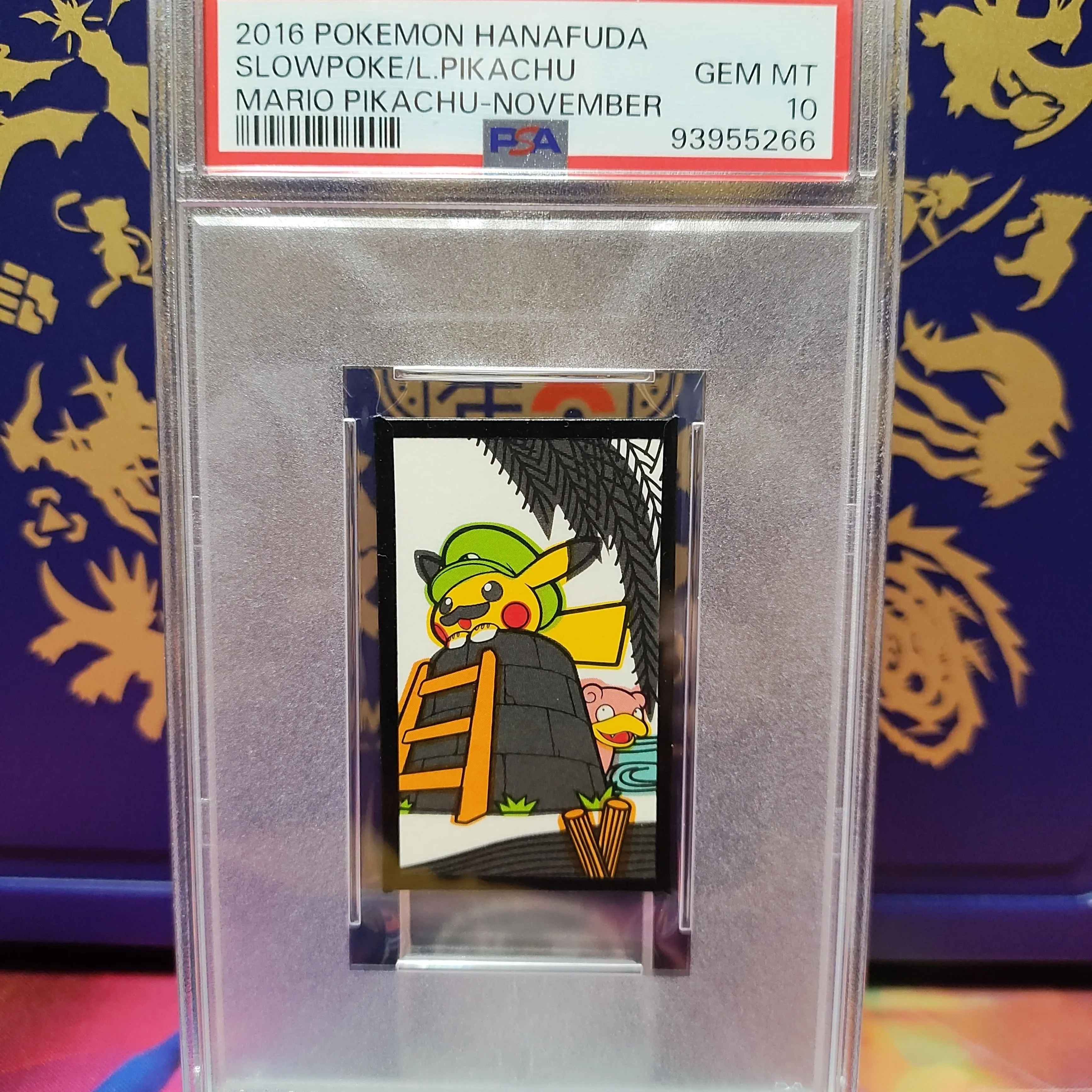 SL) GEM MT 10 2016 Pokemon Hanafuda Mario Pikachu Slowpoke/L