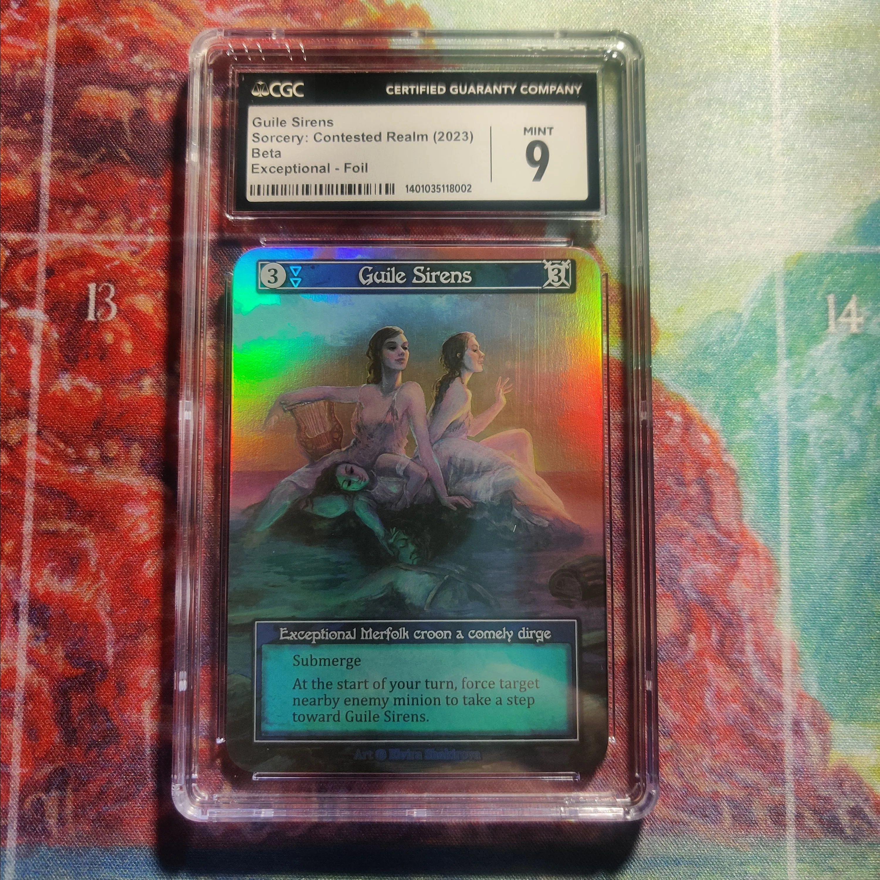 Sorcery Contested Realm Beta Curio Guile Sirens Foil CGC 9